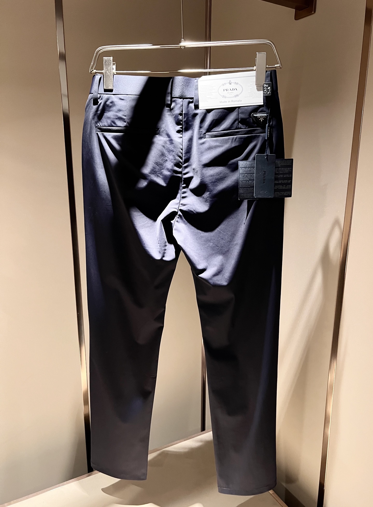 PRA*DA 普*达 2025春夏新款氨纶混纺百搭西裤，男士经典商务休闲基础长裤西裤！贸易公司渠道稀出，