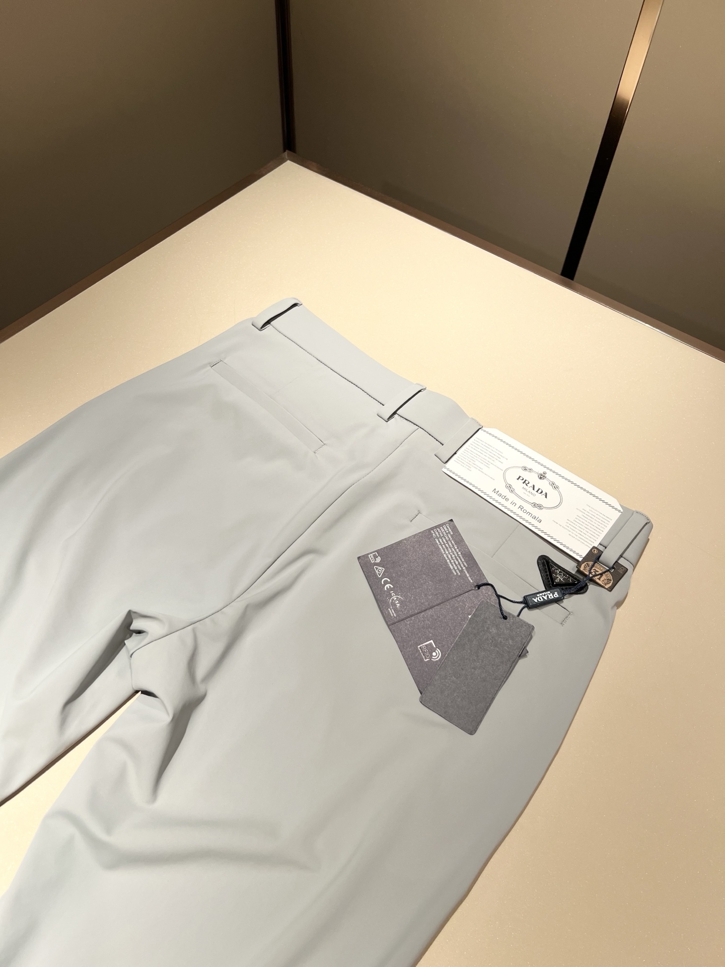 PRA*DA 普*达 2025春夏新款氨纶混纺百搭西裤，男士经典商务休闲基础长裤西裤！贸易公司渠道稀出，