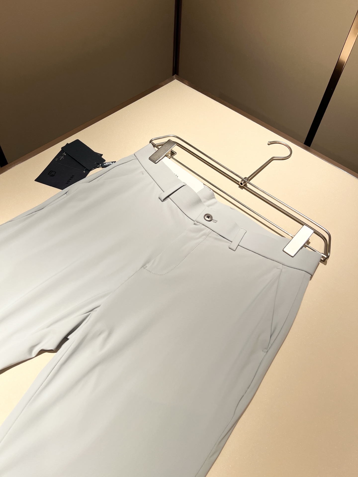 PRA*DA 普*达 2025春夏新款氨纶混纺百搭西裤，男士经典商务休闲基础长裤西裤！贸易公司渠道稀出，