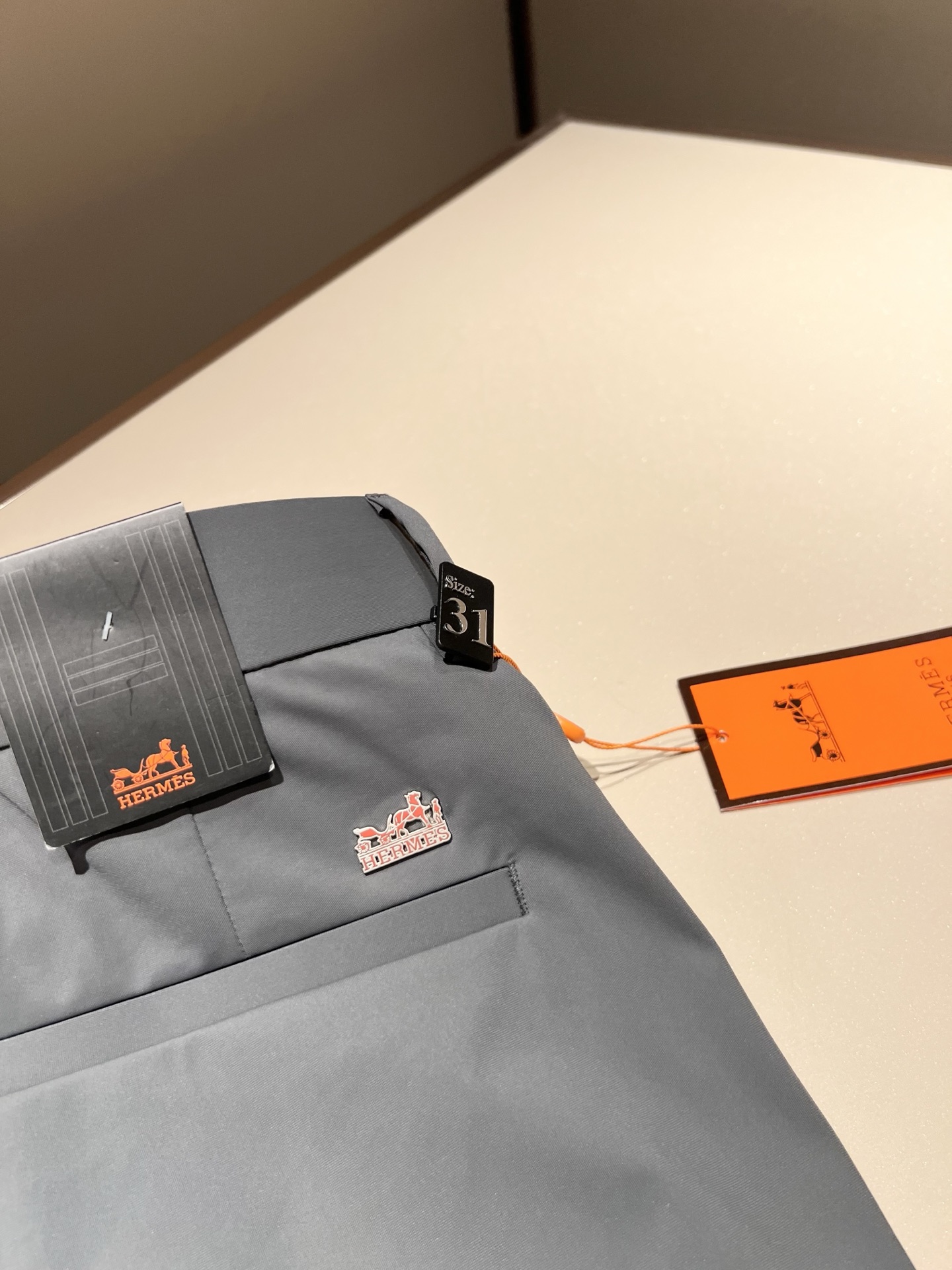 HERM*S 爱*仕 2025春夏男士高端休闲西裤 海外贸易公司渠道订单 ！男士商务修身直筒西裤！上海恒