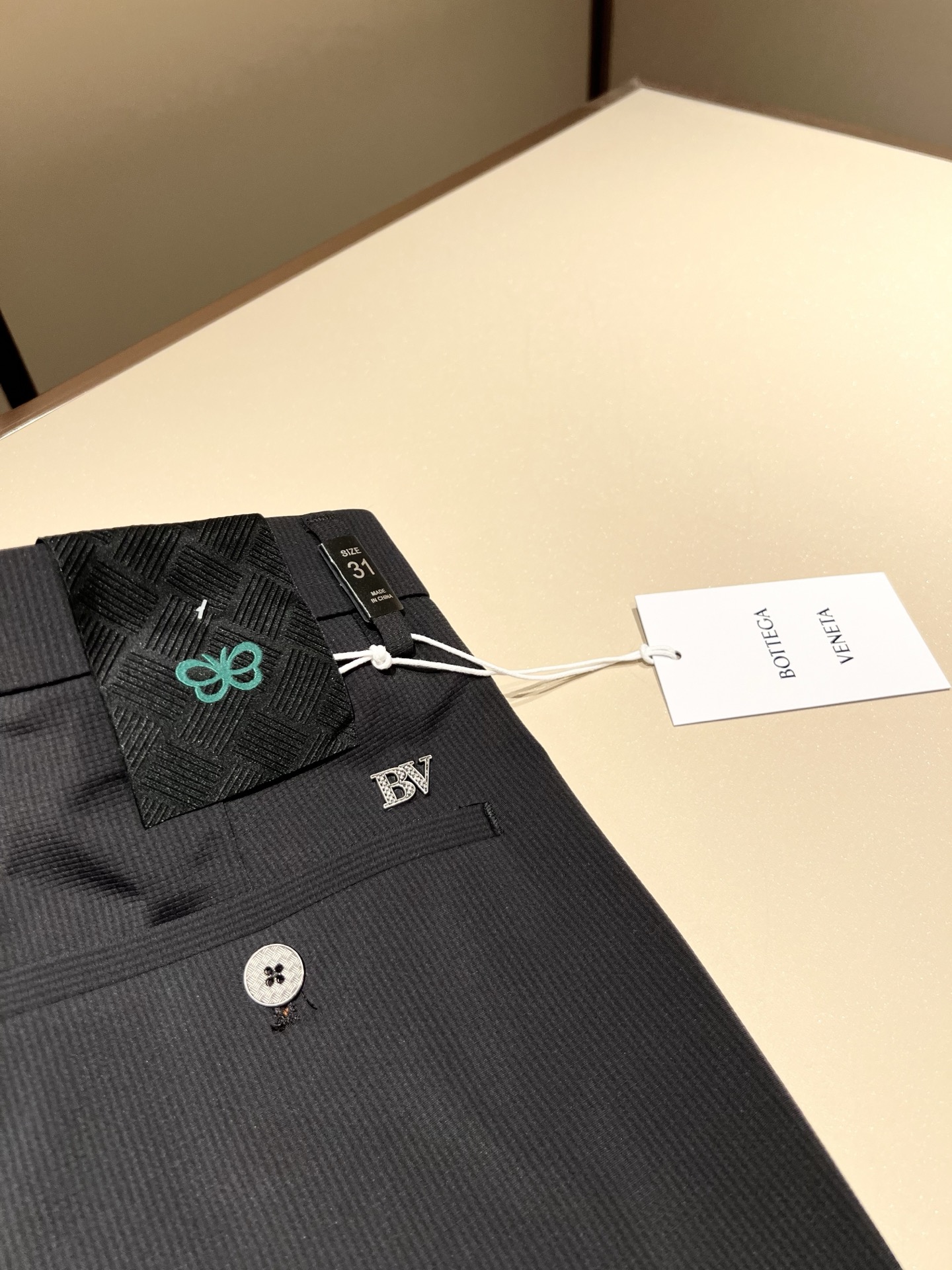 BottegaVen*ta宝碟家 贸易公司渠道订单 2025春夏新品男士时尚商务休闲直筒西裤， 顶级贸易