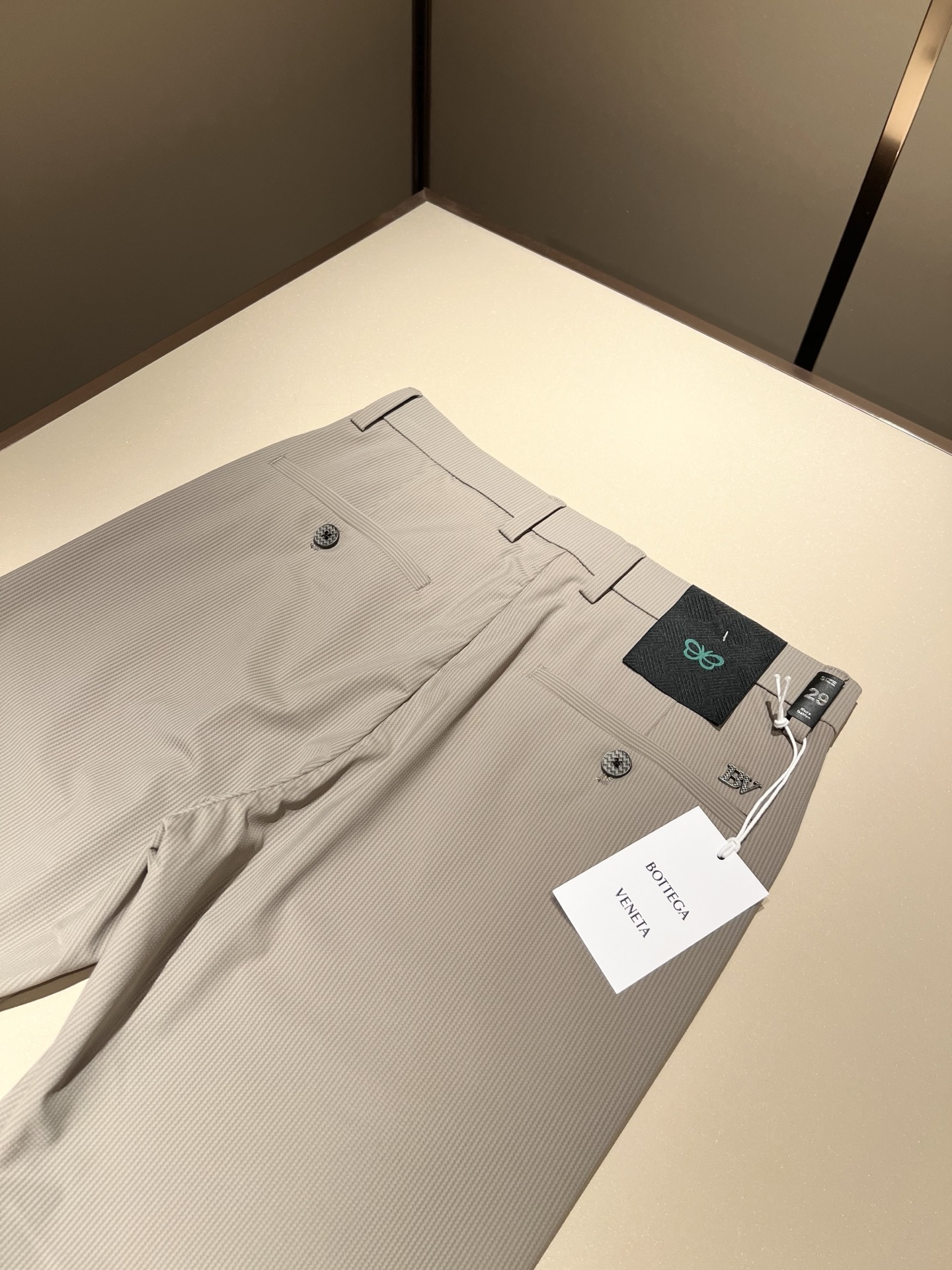 BottegaVen*ta宝碟家 贸易公司渠道订单 2025春夏新品男士时尚商务休闲直筒西裤， 顶级贸易
