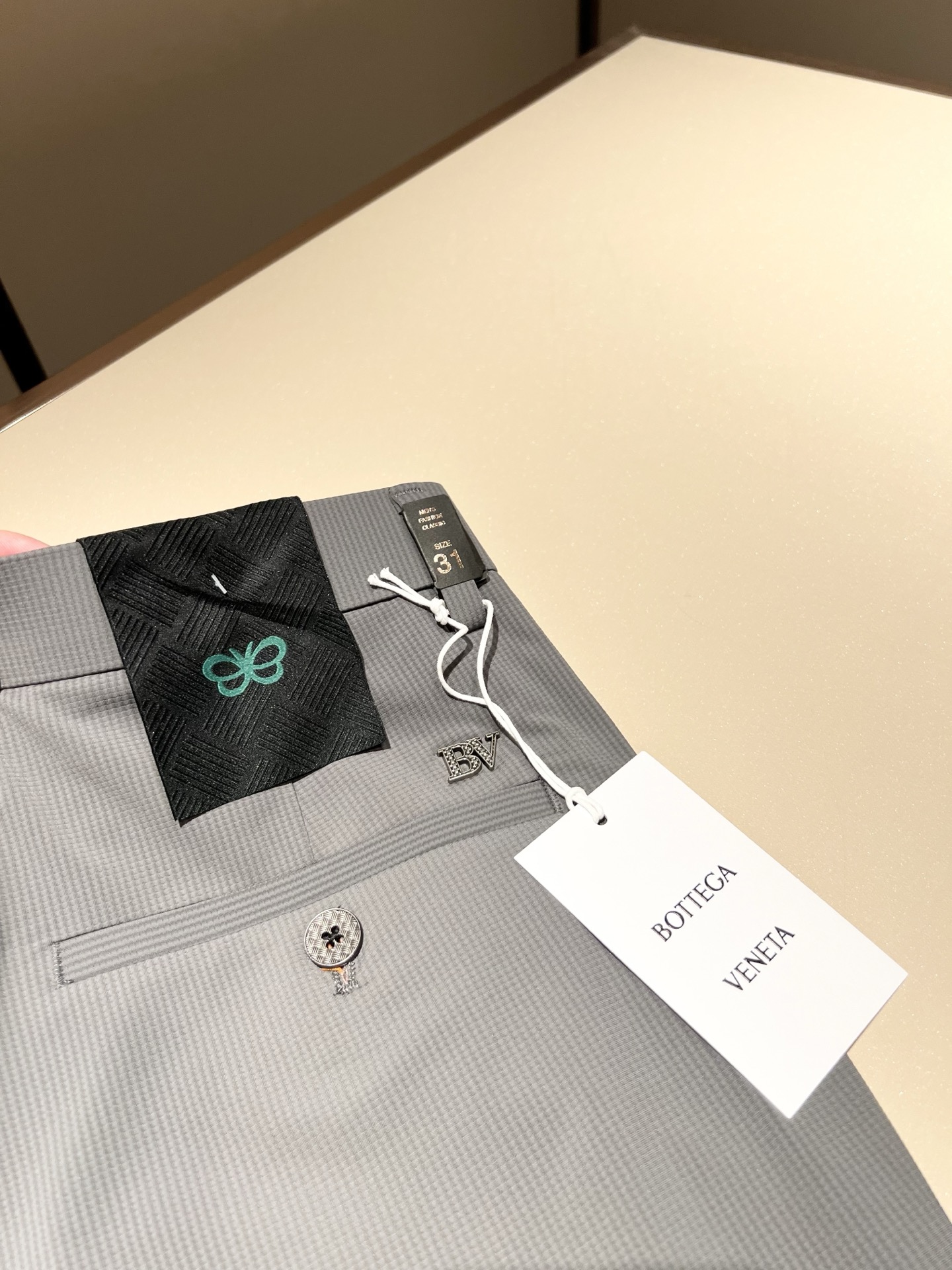 BottegaVen*ta宝碟家 贸易公司渠道订单 2025春夏新品男士时尚商务休闲直筒西裤， 顶级贸易