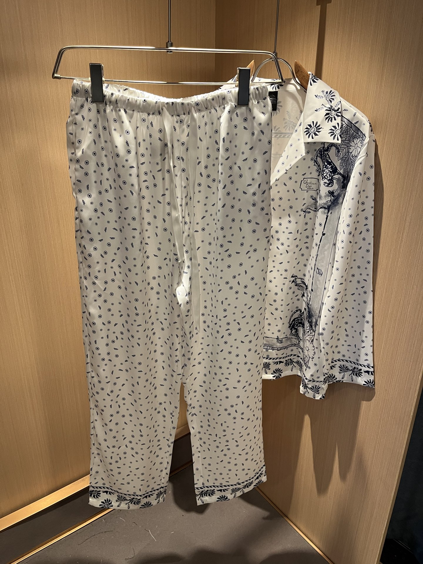 Dior Silk Pajama Set, Unisex, 2025 Autumn Collection, Luxury Sleepwear