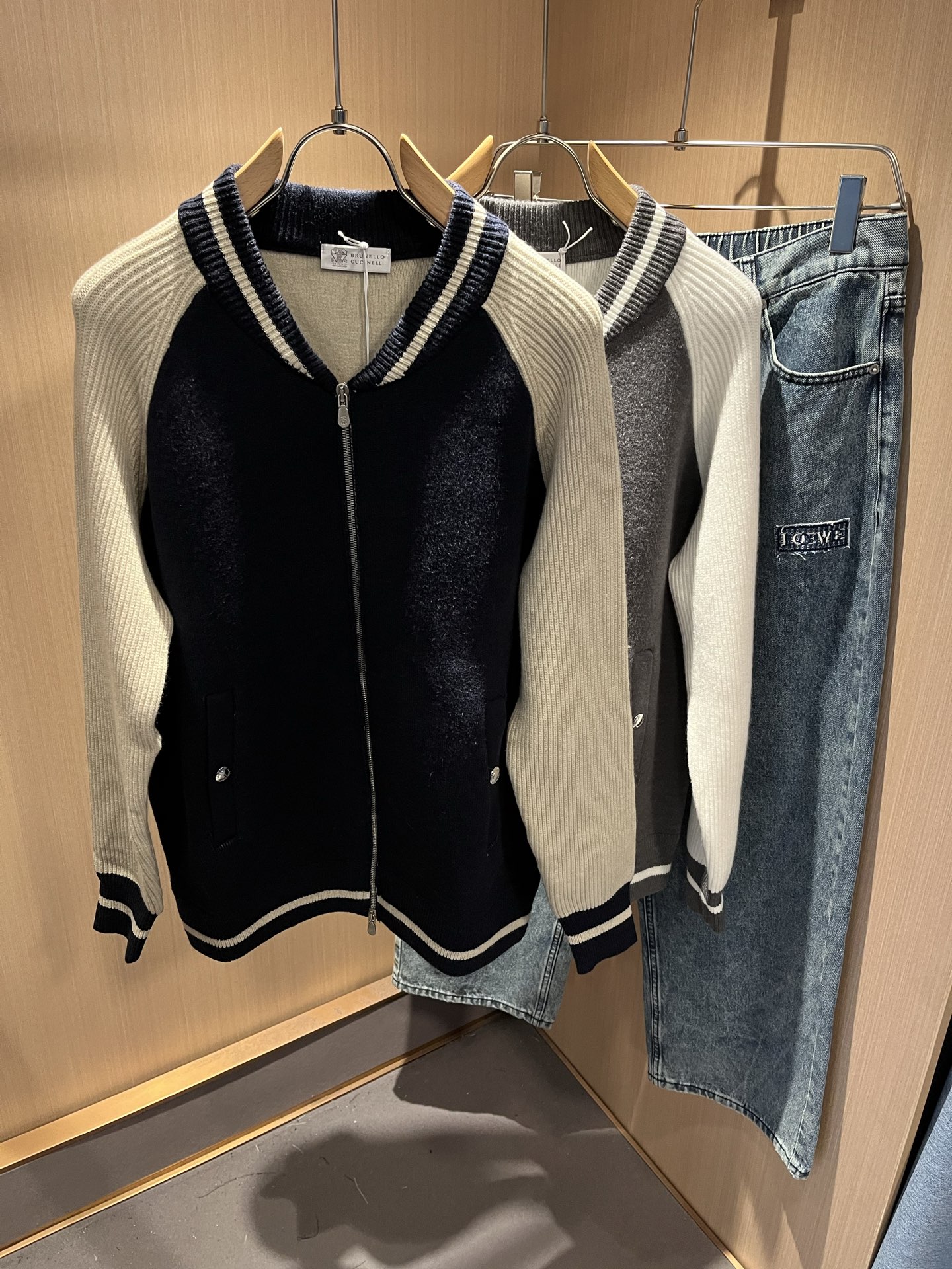 BC-Brunello Cucineli 2025秋冬新款针织羊毛夹克外套，最新时尚潮流效果,时尚新韵味