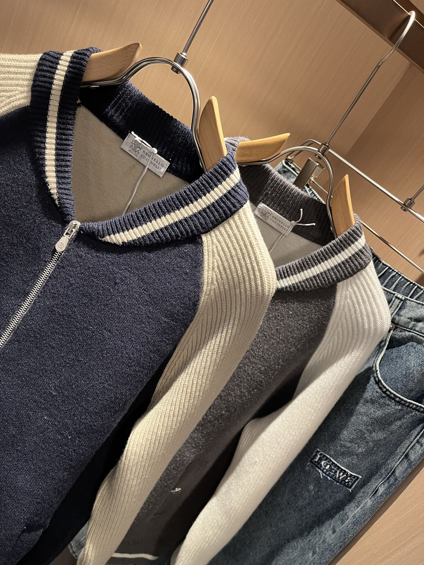 BC-Brunello Cucineli 2025秋冬新款针织羊毛夹克外套，最新时尚潮流效果,时尚新韵味