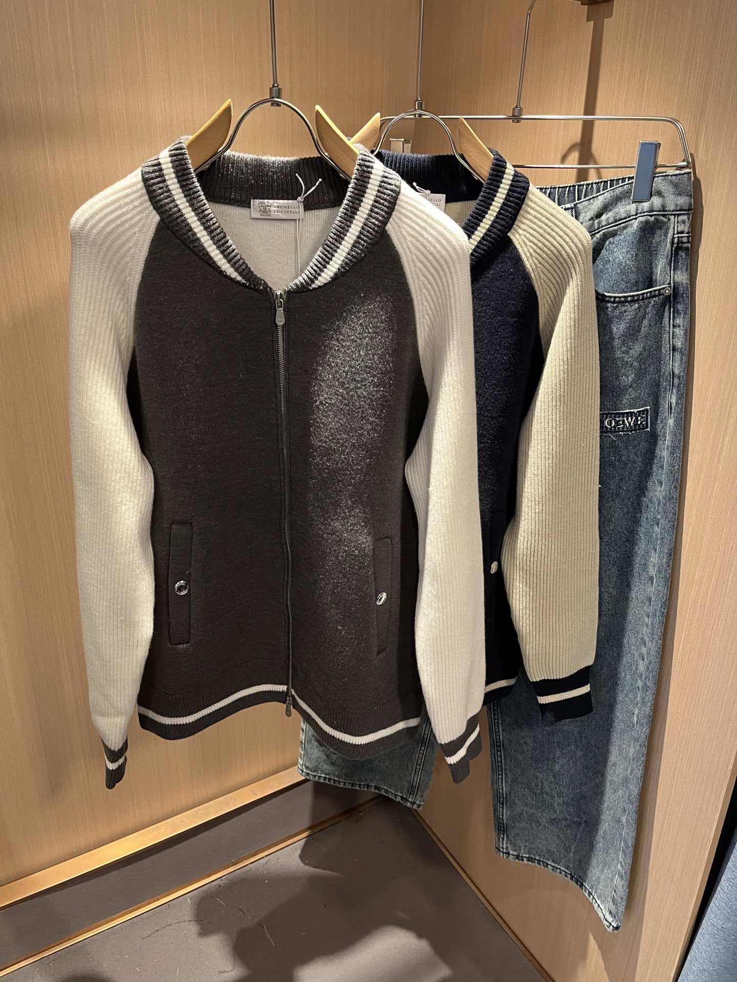 BC-Brunello Cucineli 2025秋冬新款针织羊毛夹克外套，最新时尚潮流效果,时尚新韵味