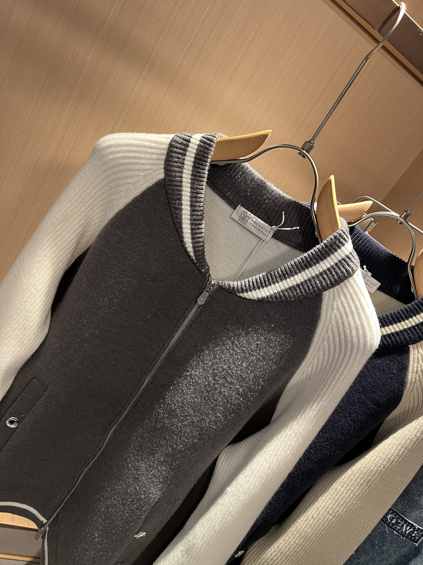 BC-Brunello Cucineli 2025秋冬新款针织羊毛夹克外套，最新时尚潮流效果,时尚新韵味