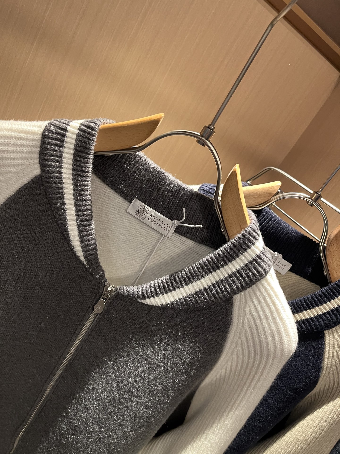 BC-Brunello Cucineli 2025秋冬新款针织羊毛夹克外套，最新时尚潮流效果,时尚新韵味