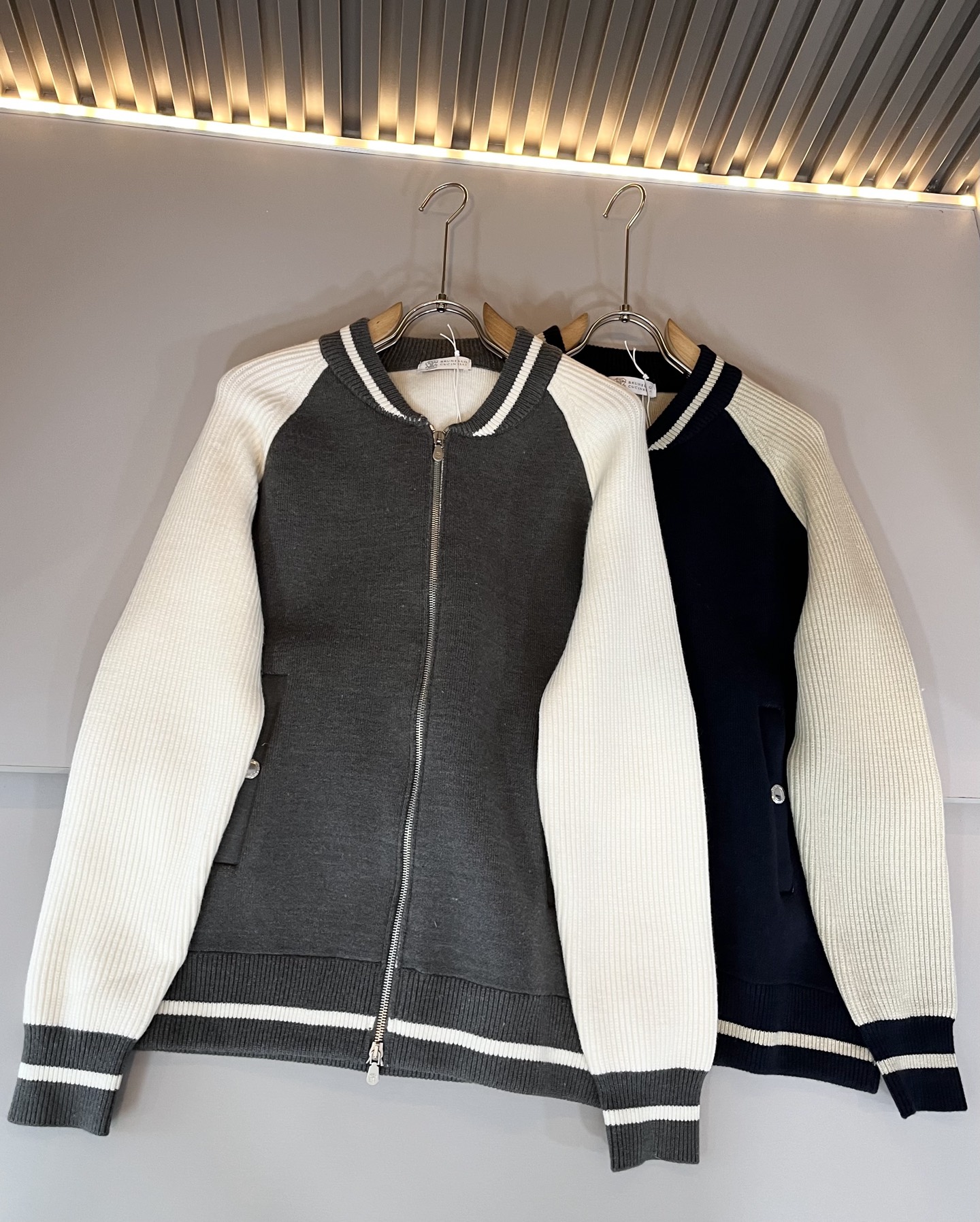 BC-Brunello Cucineli 2025秋冬新款针织羊毛夹克外套，最新时尚潮流效果,时尚新韵味