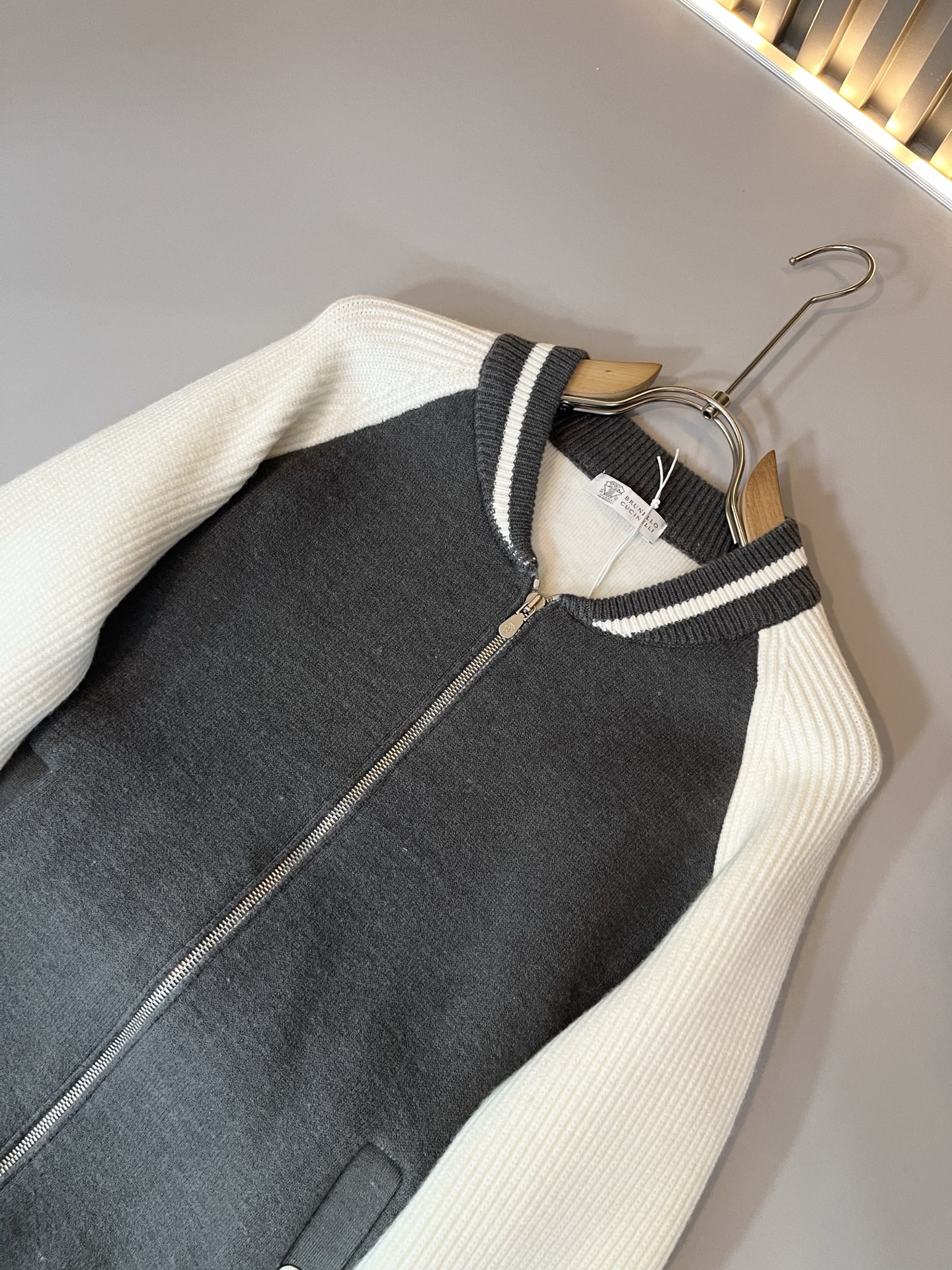 BC-Brunello Cucineli 2025秋冬新款针织羊毛夹克外套，最新时尚潮流效果,时尚新韵味