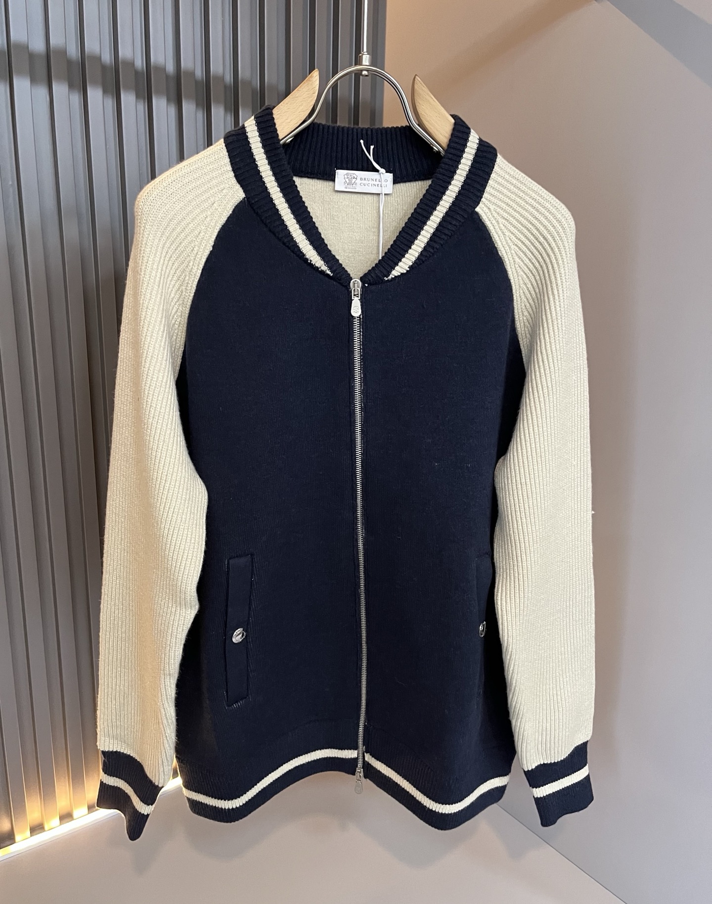 BC-Brunello Cucineli 2025秋冬新款针织羊毛夹克外套，最新时尚潮流效果,时尚新韵味