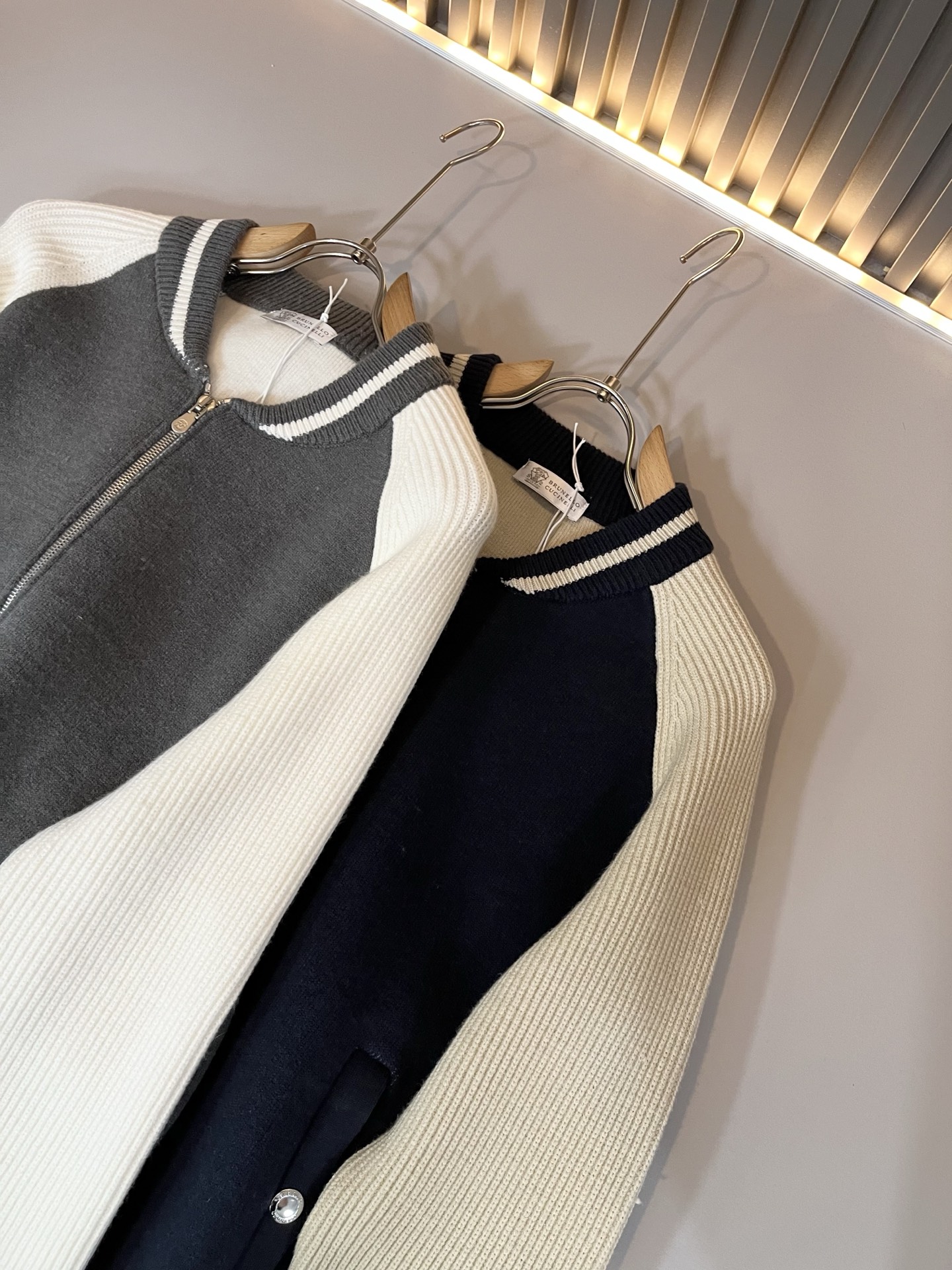 BC-Brunello Cucineli 2025秋冬新款针织羊毛夹克外套，最新时尚潮流效果,时尚新韵味