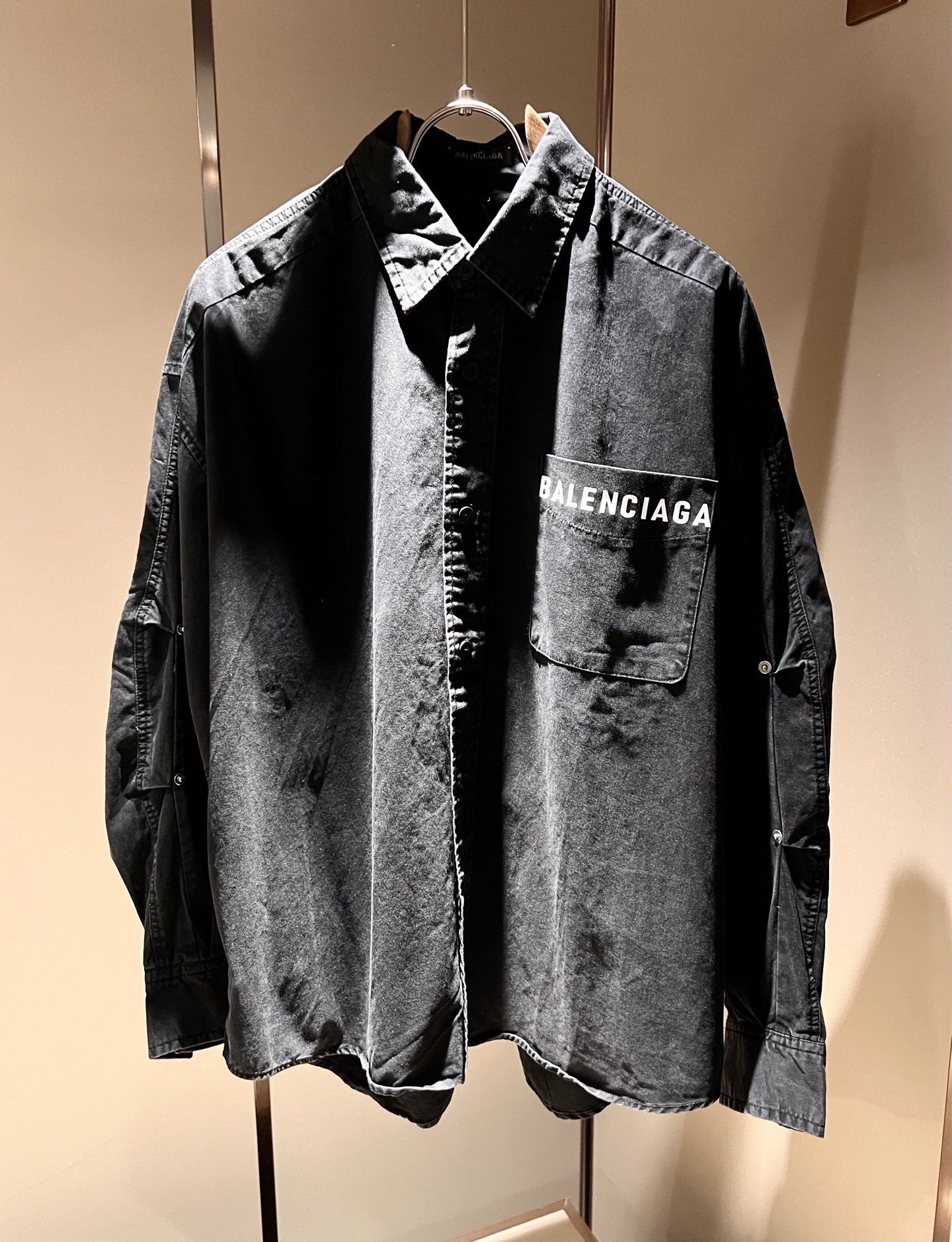 BALENCI*GA巴黎*家 2025秋冬新款男女同款👫衬衣，走秀图案印花时尚休闲衬衣，标志logo图案