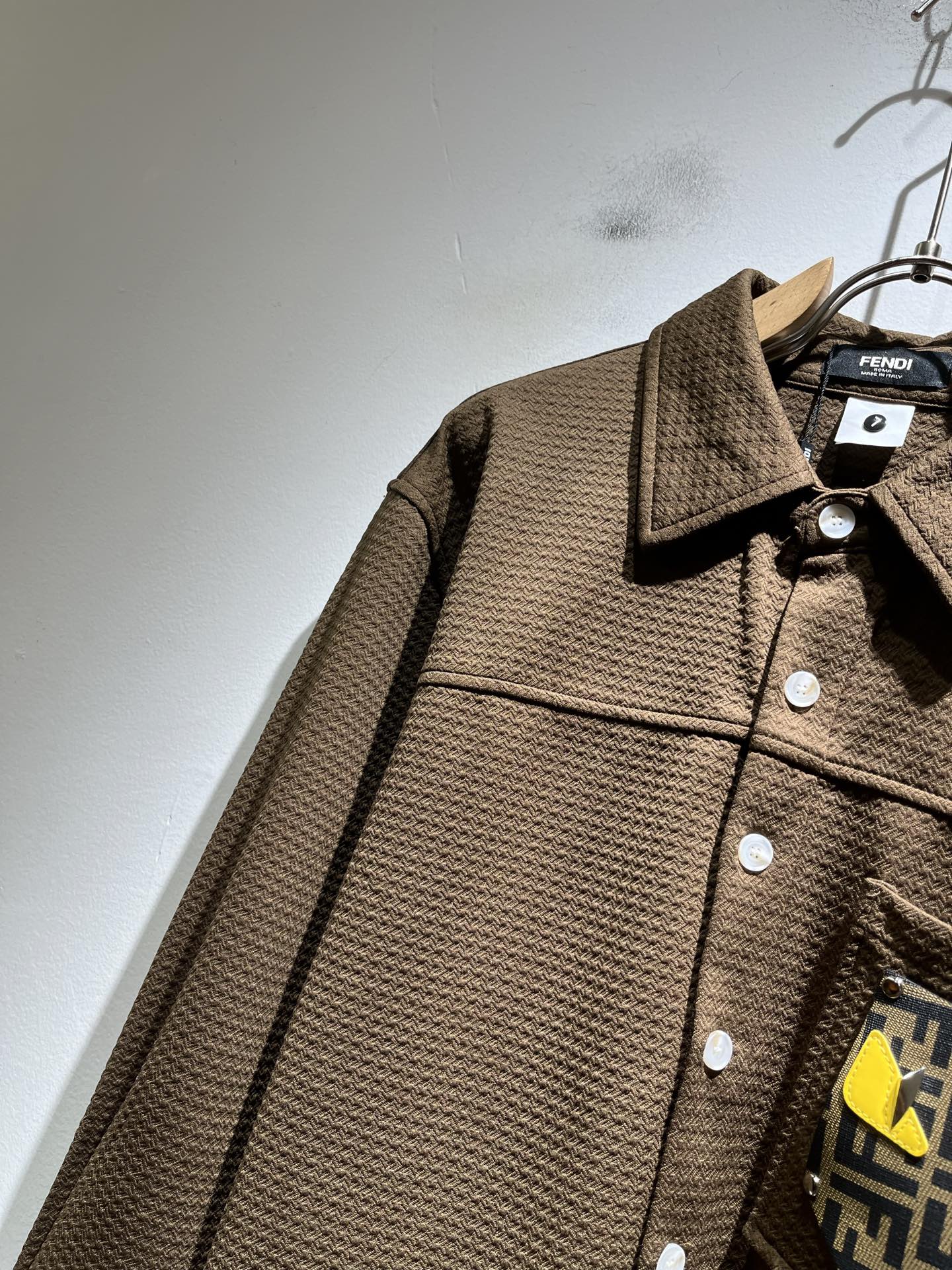 FEN*DI芬迪 2025秋季新款男士长袖衬衣，潮流轻奢新品登场 原单复刻产物 高端品质 市场最高版本 