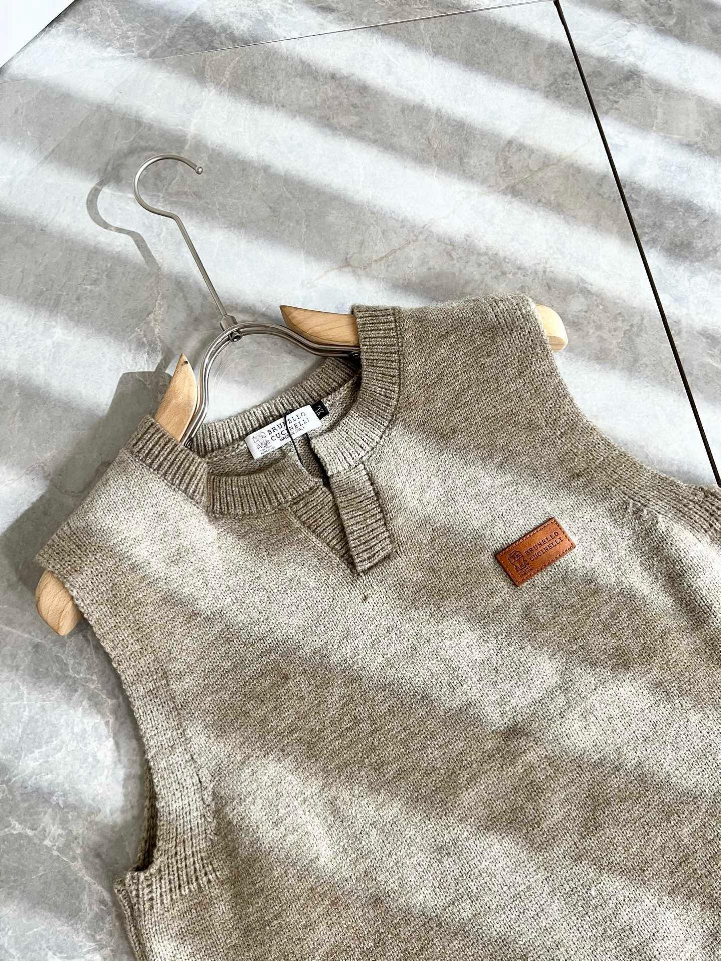 BC-Brunello Cucineli 2025秋冬新款针织羊毛马甲衫，最新时尚潮流效果,时尚新韵味，