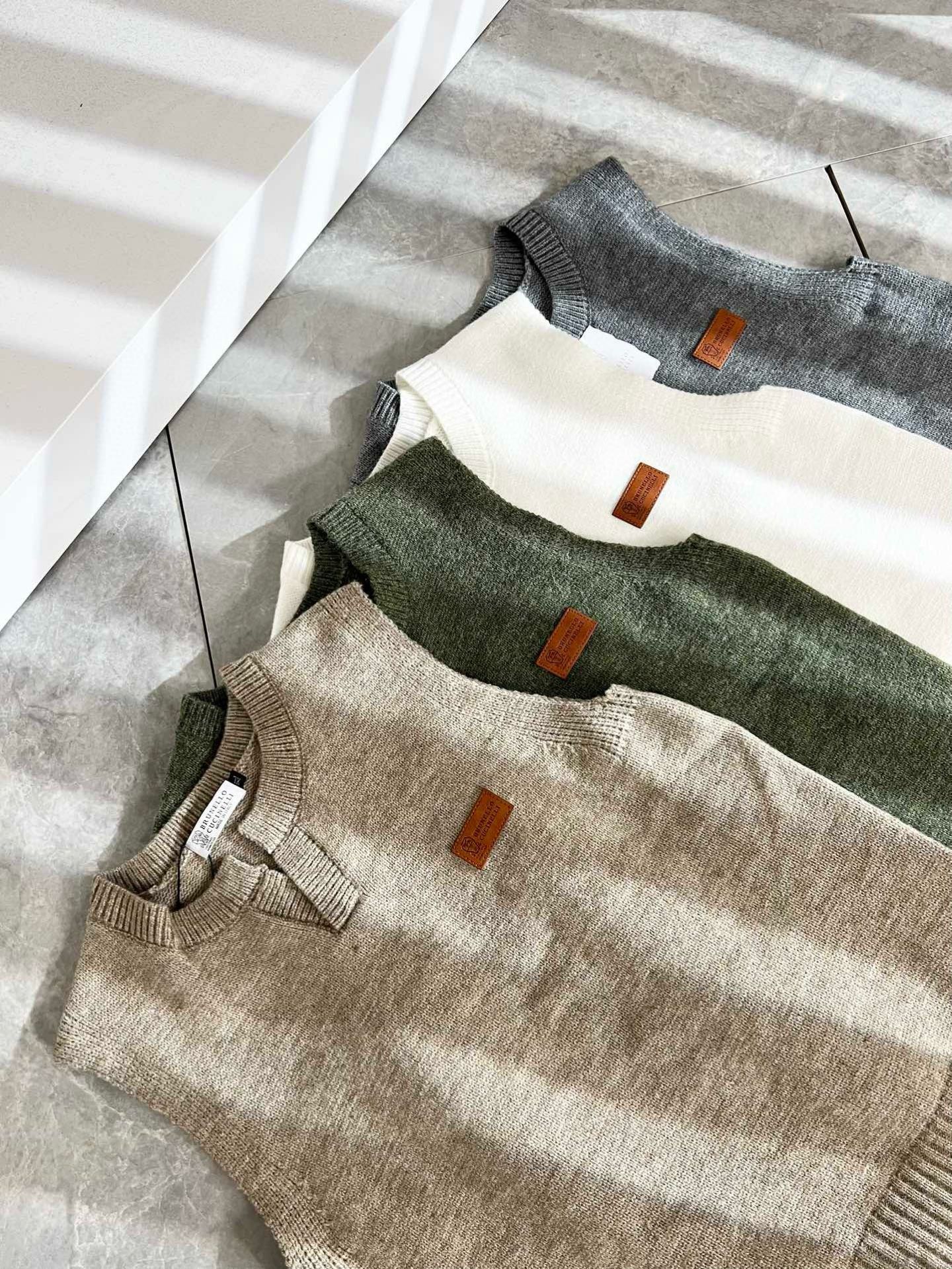 BC-Brunello Cucineli 2025秋冬新款针织羊毛马甲衫，最新时尚潮流效果,时尚新韵味，