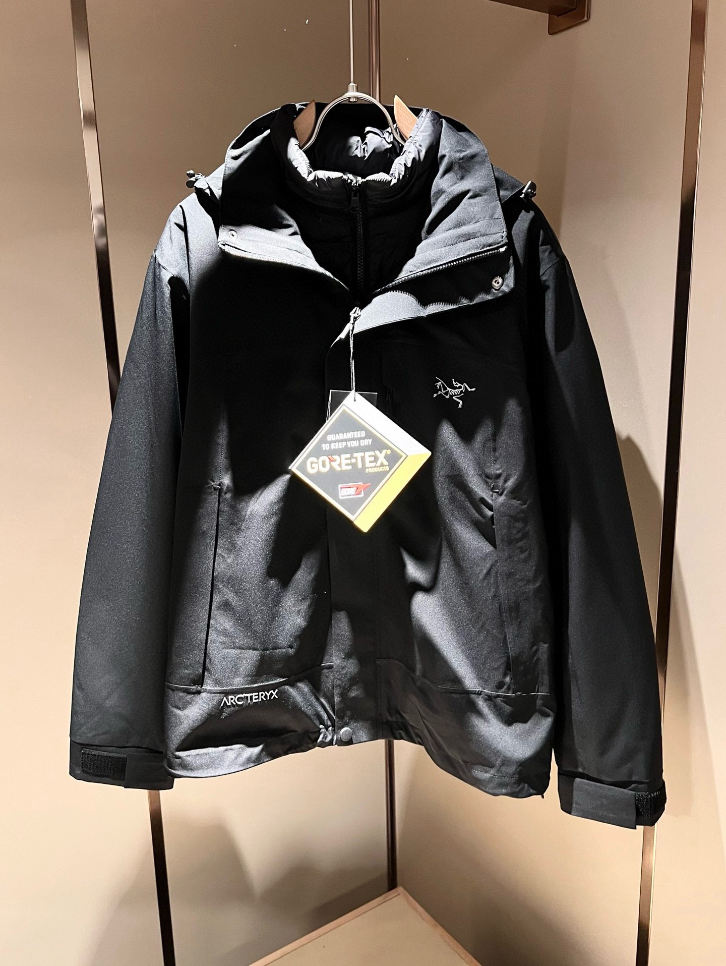 ARCTER*X始*祖鸟 ⚠️两件套！2025秋冬新款男士冲锋衣羽绒服夹克外套，⚠️内胆羽绒夹克拆卸一两