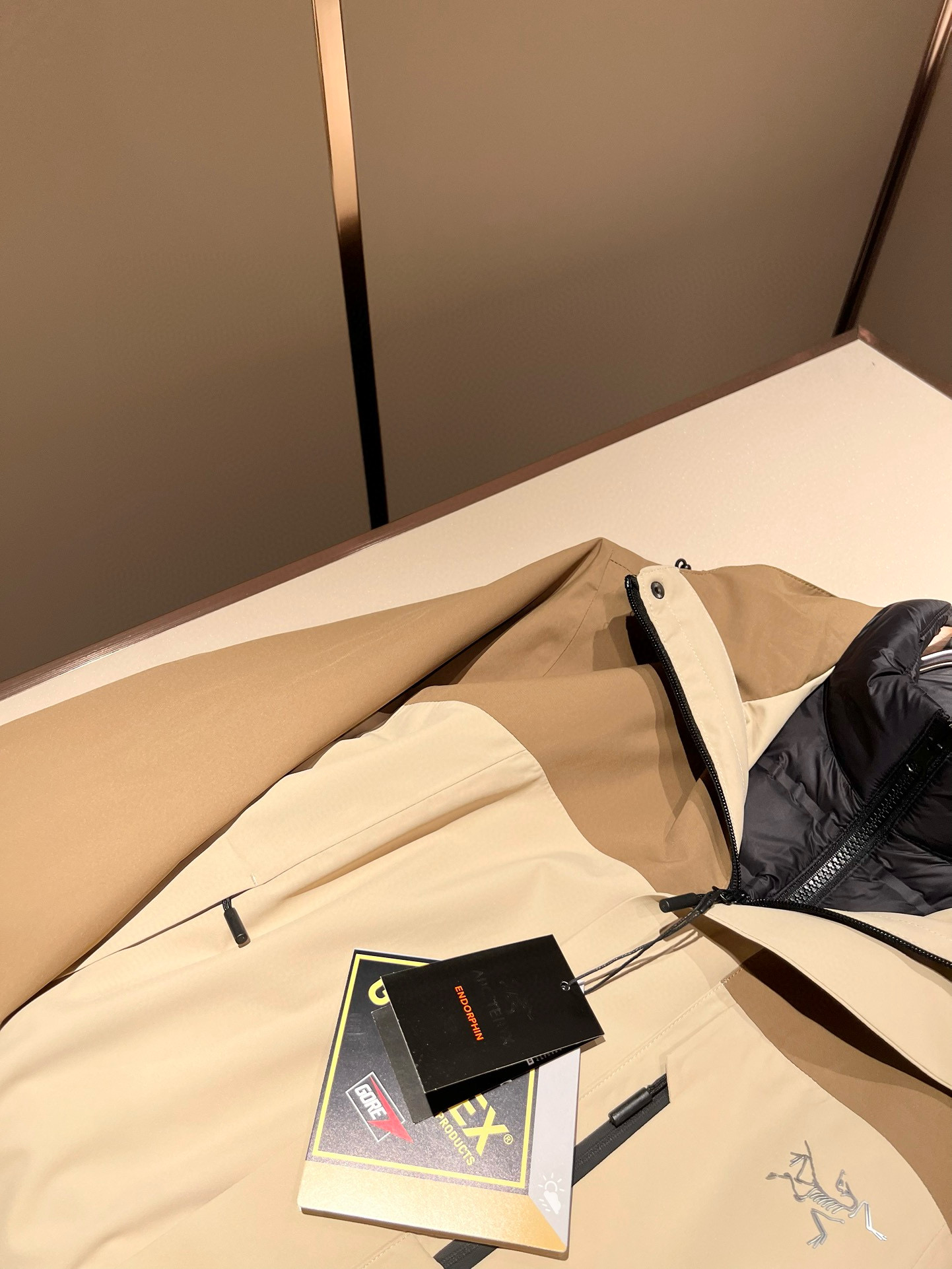 ⚠️细节图！ARCTER*X始*祖鸟 ⚠️两件套！2025秋冬新款男士冲锋衣羽绒服夹克外套，⚠️内胆羽绒