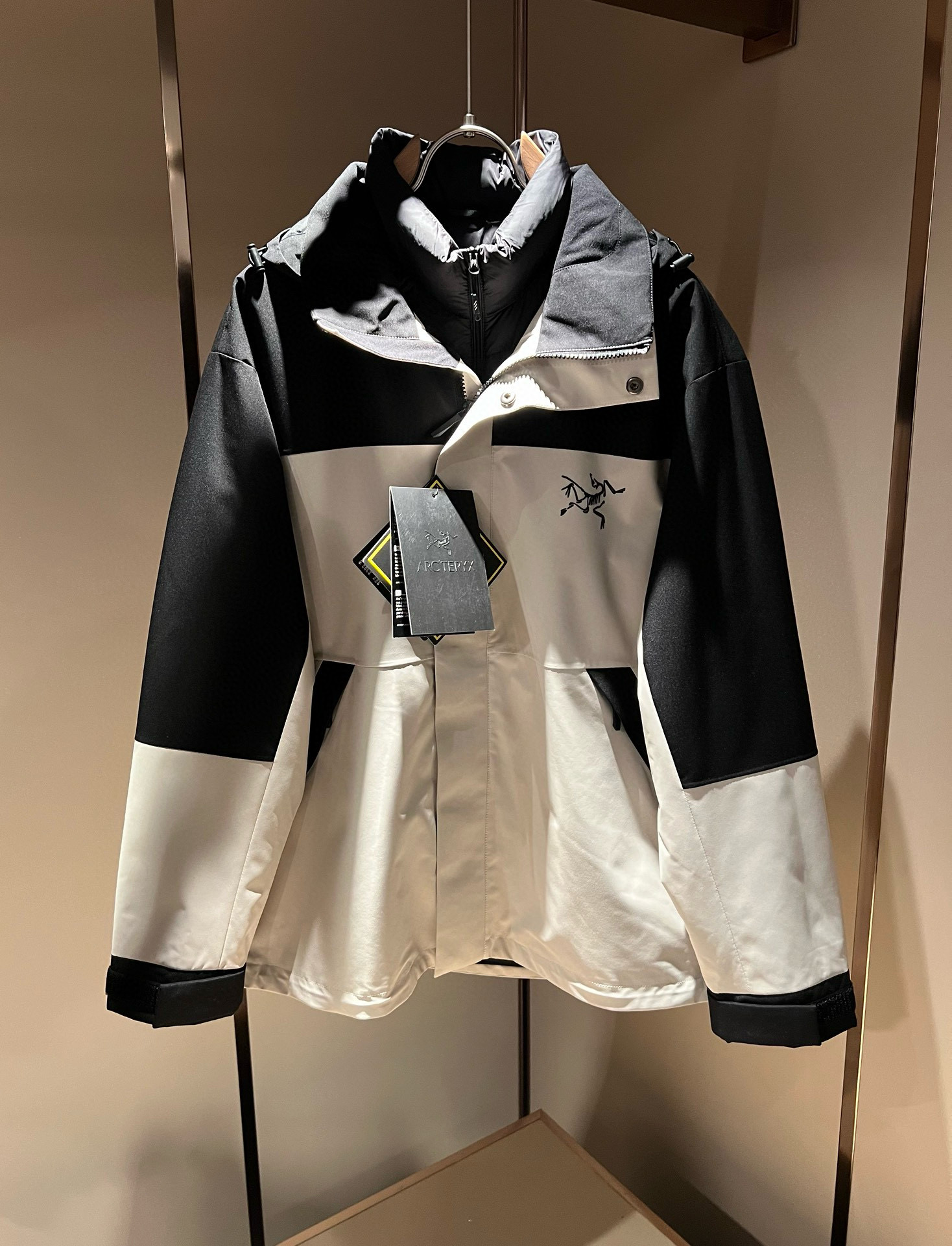 ⚠️细节图！ ARCTER*X始*祖鸟 ⚠️两件套！2025秋冬新款男士冲锋衣羽绒服夹克外套，⚠️内胆羽