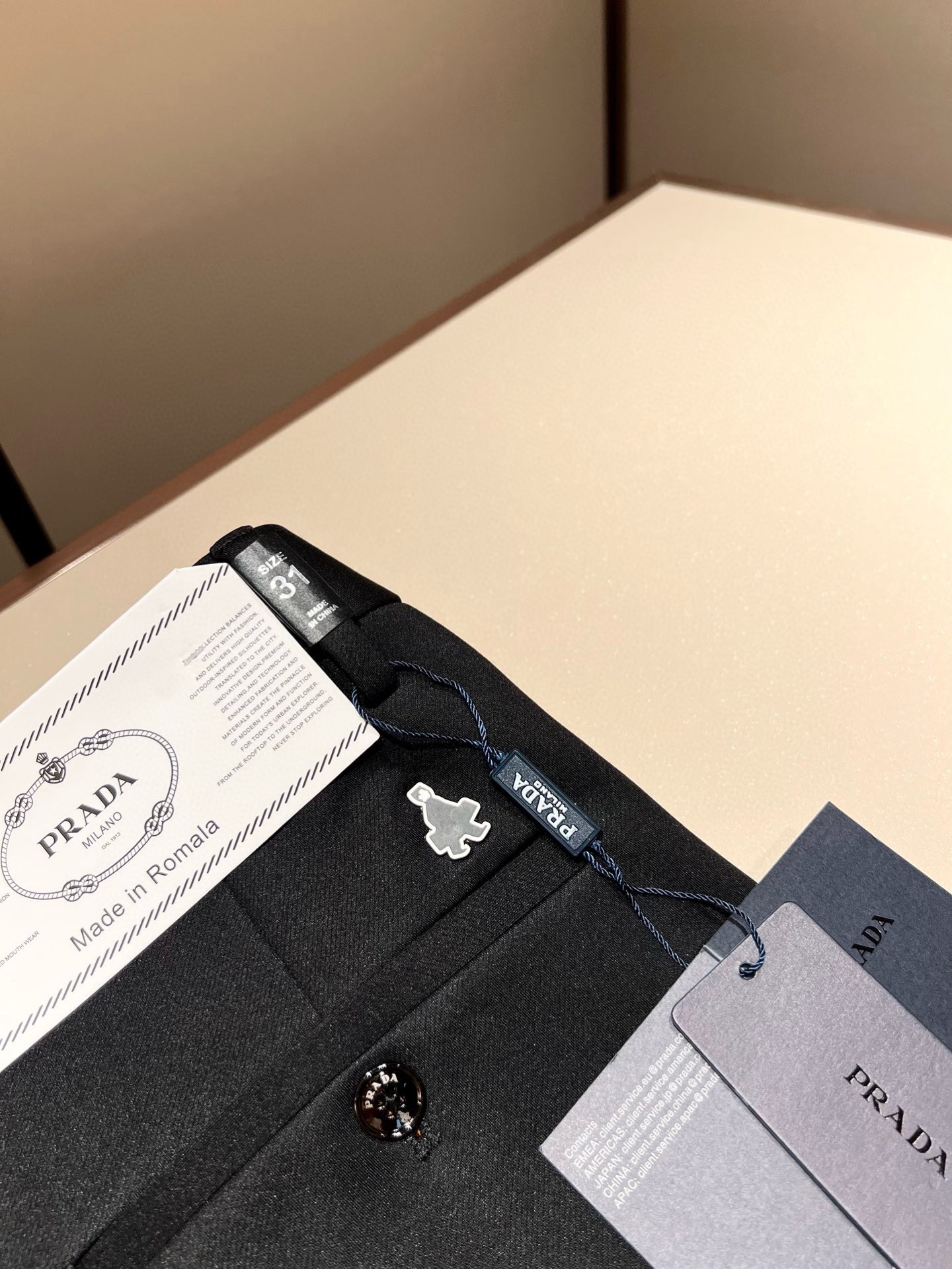 PRA*DA 普*达 2025秋冬新款弹力棉质混纺氨纶百搭西裤，男士经典商务休闲基础长裤西裤！贸易公司渠