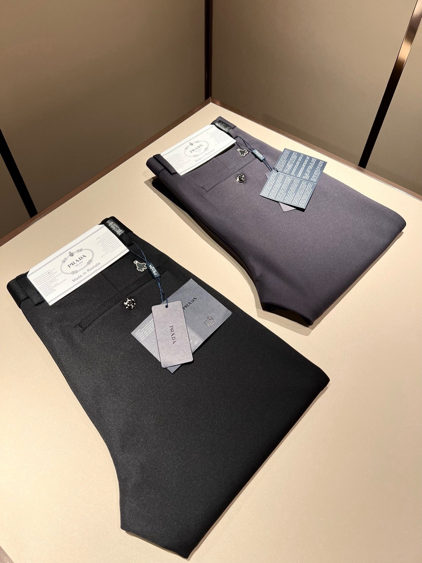 PRA*DA 普*达 2025秋冬新款弹力棉质混纺氨纶百搭西裤，男士经典商务休闲基础长裤西裤！贸易公司渠