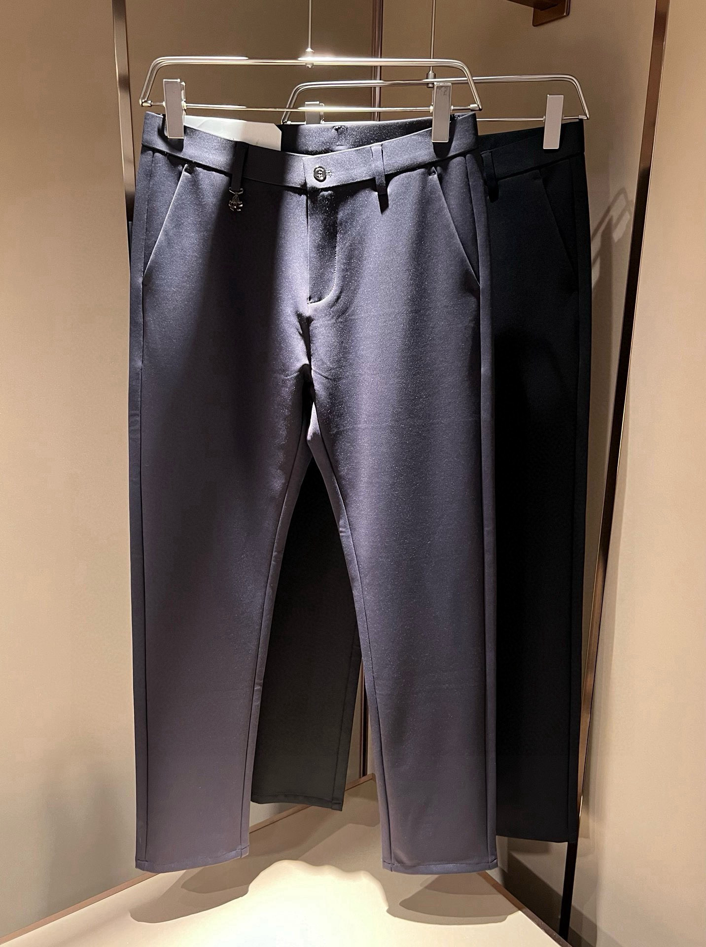 PRA*DA 普*达 2025秋冬新款弹力棉质混纺氨纶百搭西裤，男士经典商务休闲基础长裤西裤！贸易公司渠