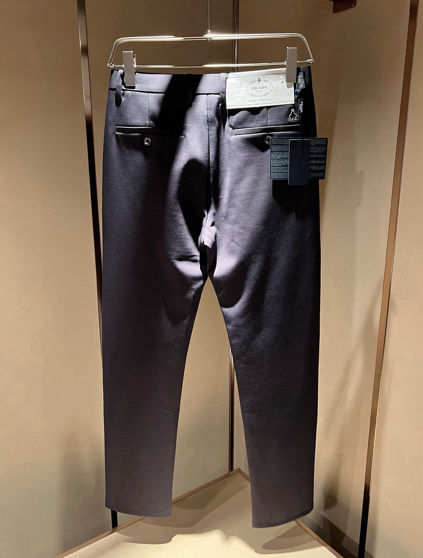 PRA*DA 普*达 2025秋冬新款弹力棉质混纺氨纶百搭西裤，男士经典商务休闲基础长裤西裤！贸易公司渠