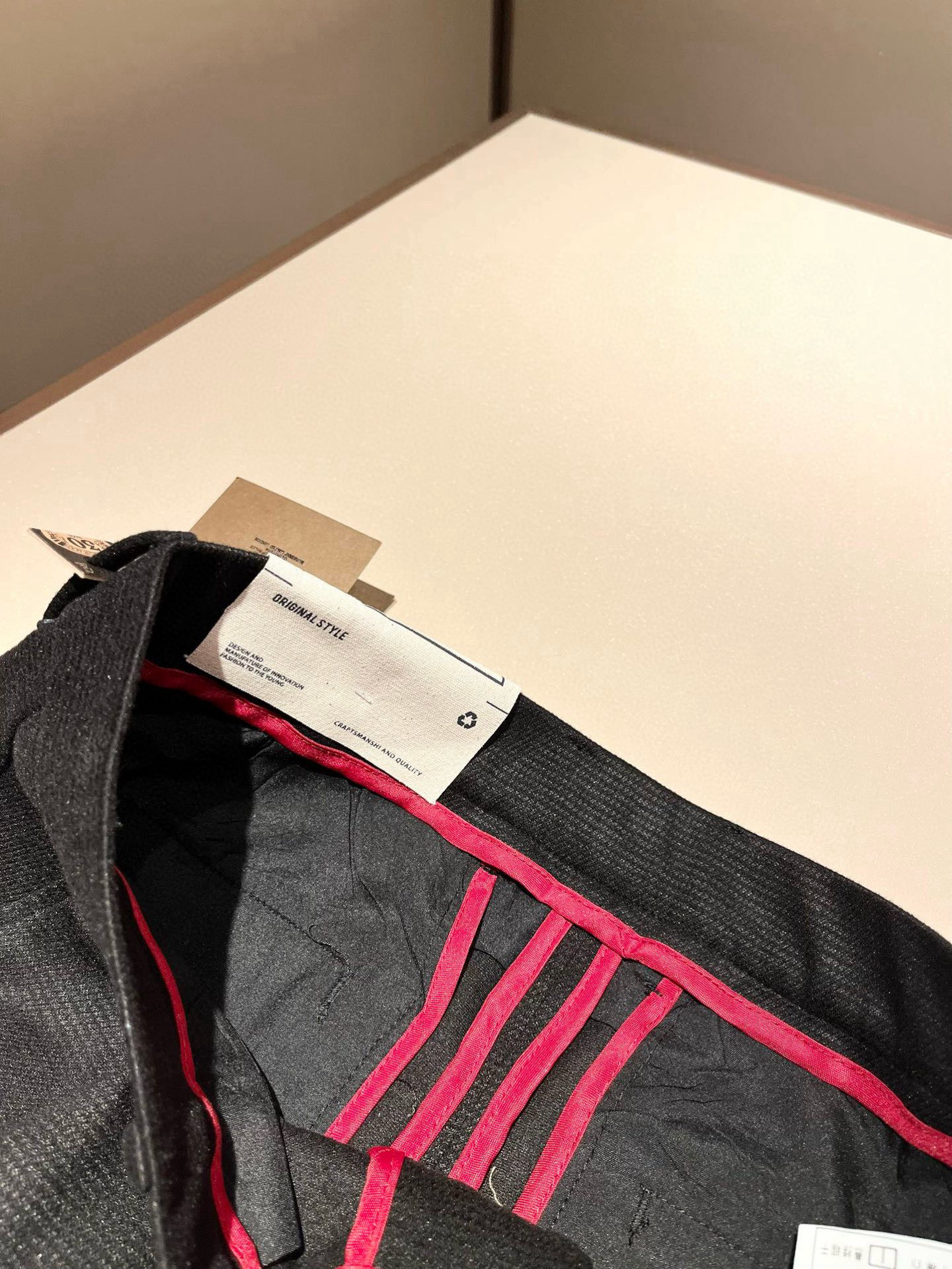 BURBER*Y巴*莉 2025秋冬男士休闲羊绒西裤，男士经典基础款小直筒裤 简洁纯色百搭款五金logo