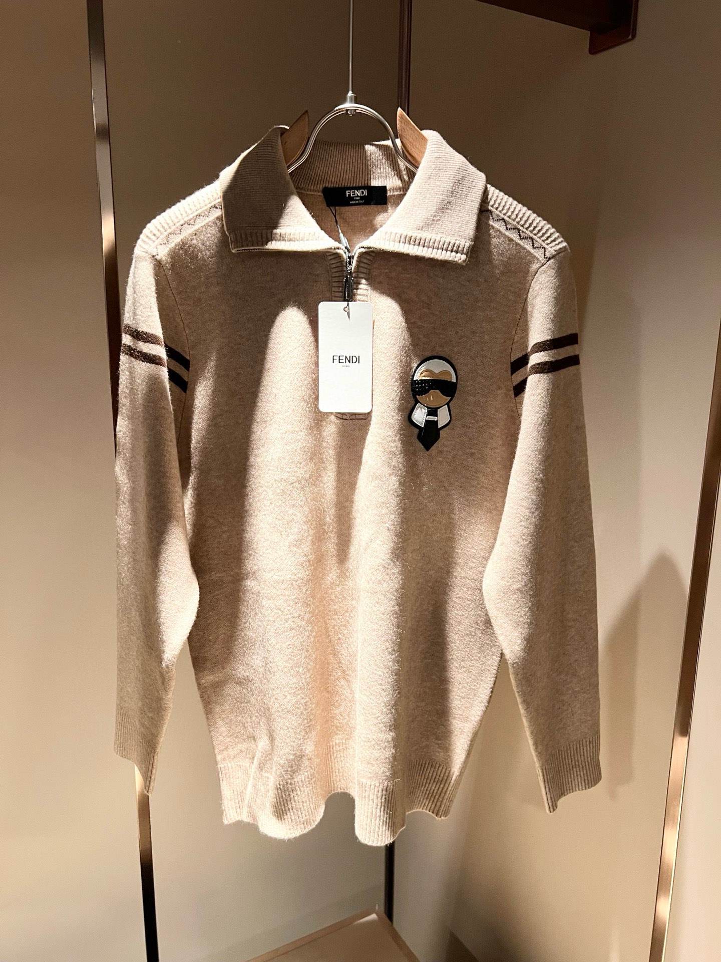 FEN*I 芬*迪2025秋冬新款FD家族男女同款拉链款高领针织羊毛开衫，男女同款👫百搭。意大利原厂订单