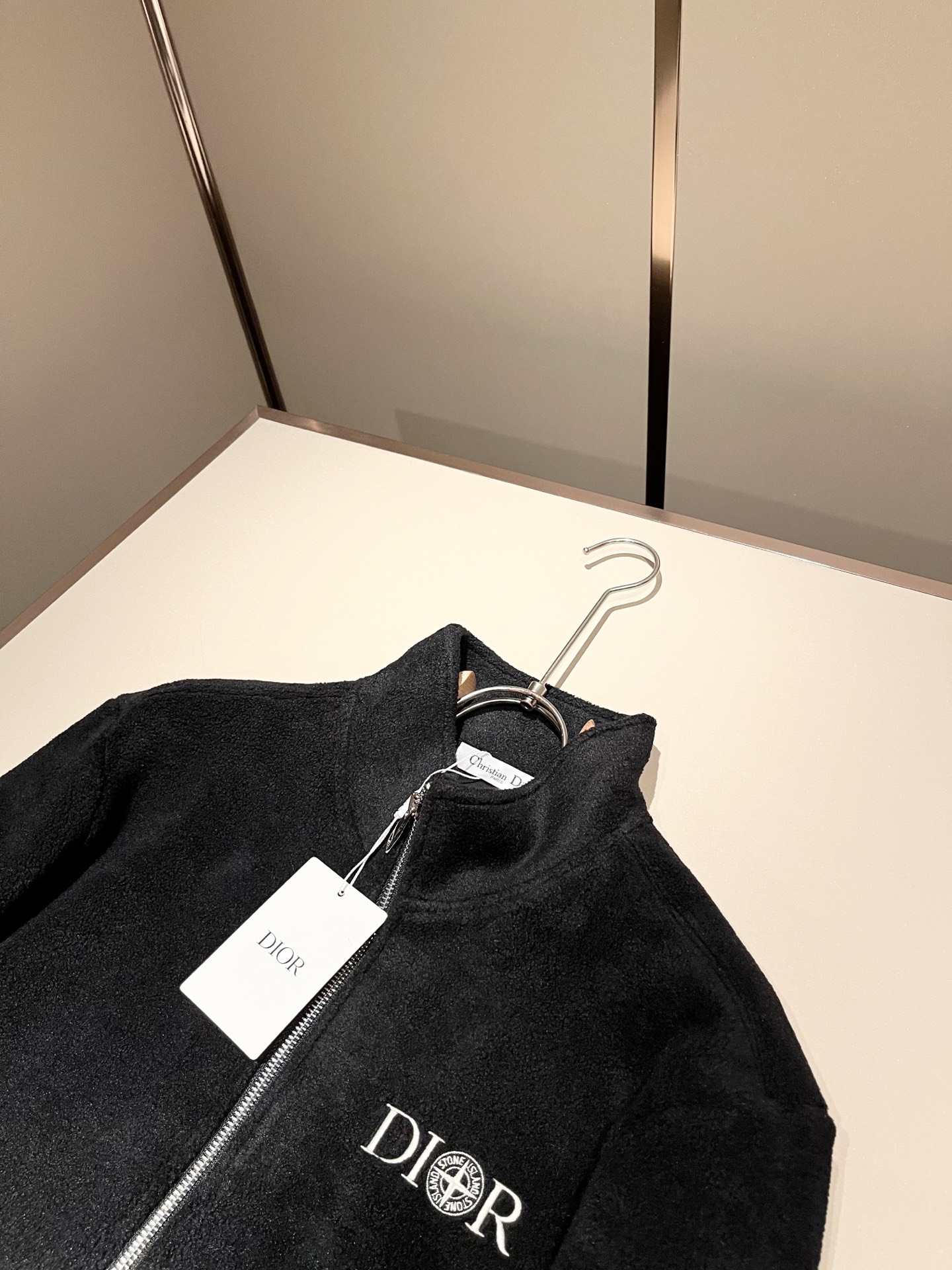 Dio*r迪*奥 2025秋冬男士休闲针织摇粒绒夹克外套，最新时尚休闲拉链夹克，贸易公司渠道稀出，同步官