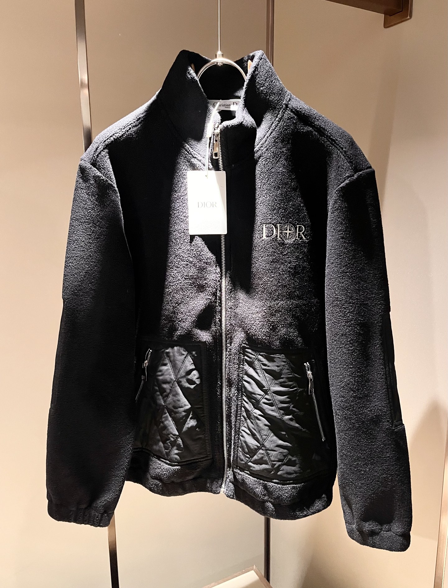 Dio*r迪*奥 2025秋冬男士休闲针织摇粒绒夹克外套，最新时尚休闲拉链夹克，贸易公司渠道稀出，同步官