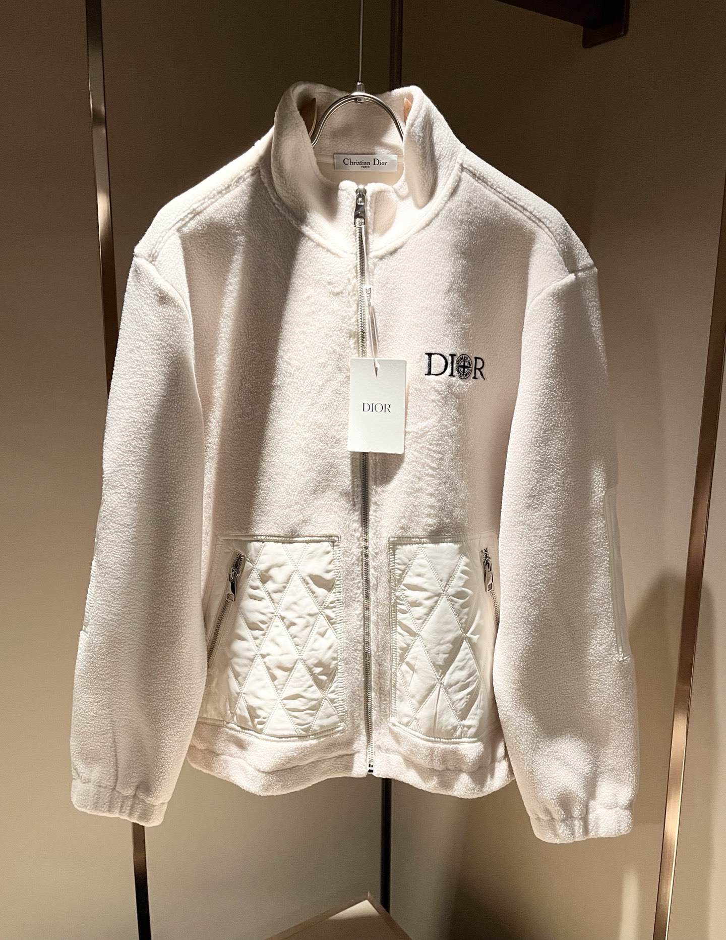 Dio*r迪*奥 2025秋冬男士休闲针织摇粒绒夹克外套，最新时尚休闲拉链夹克，贸易公司渠道稀出，同步官