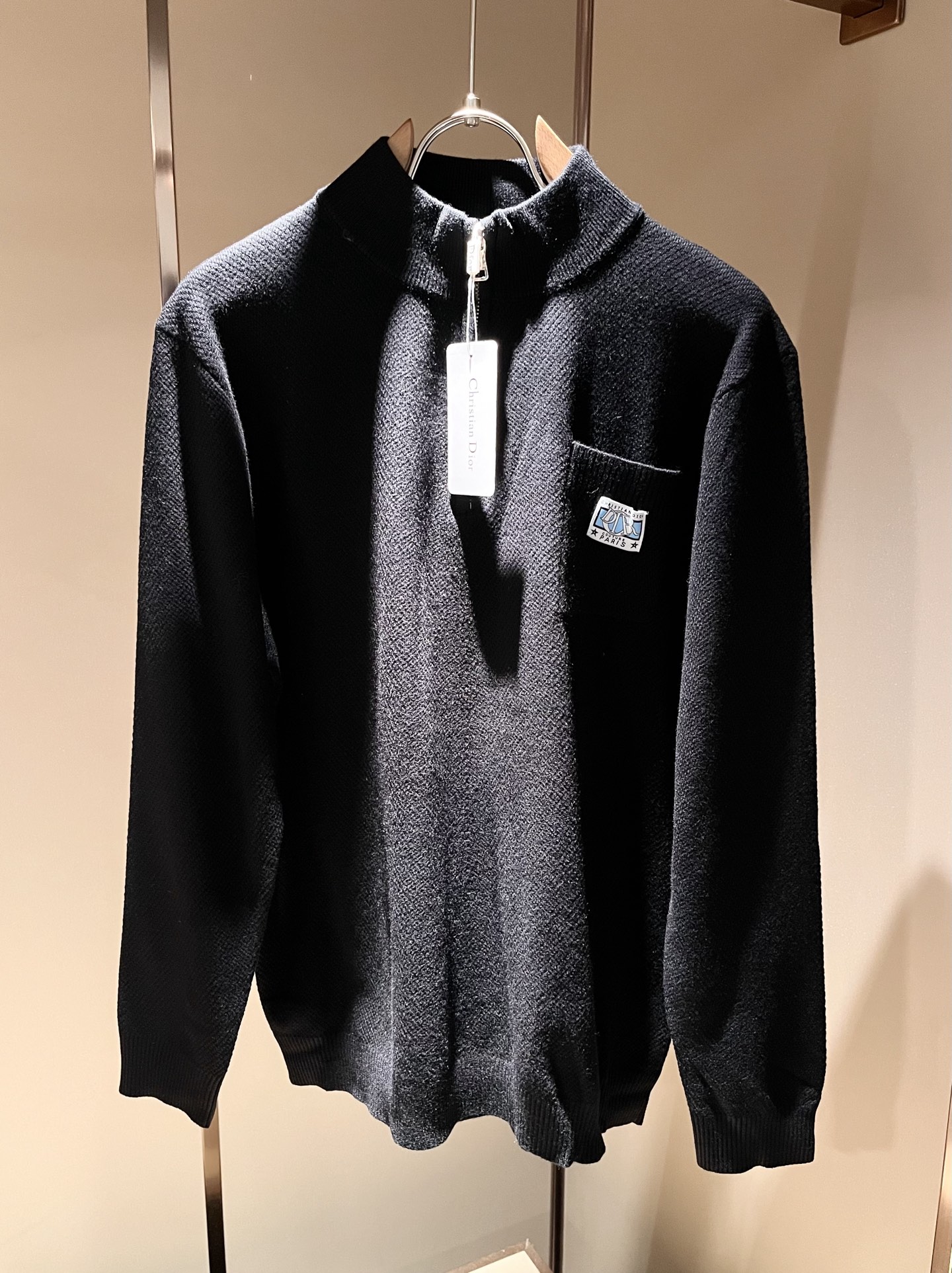 Dio*r迪*奥 2025秋冬男士休闲针织羊毛开衫，最新时尚休闲，贸易公司渠道稀出，同步官网发售，男神女