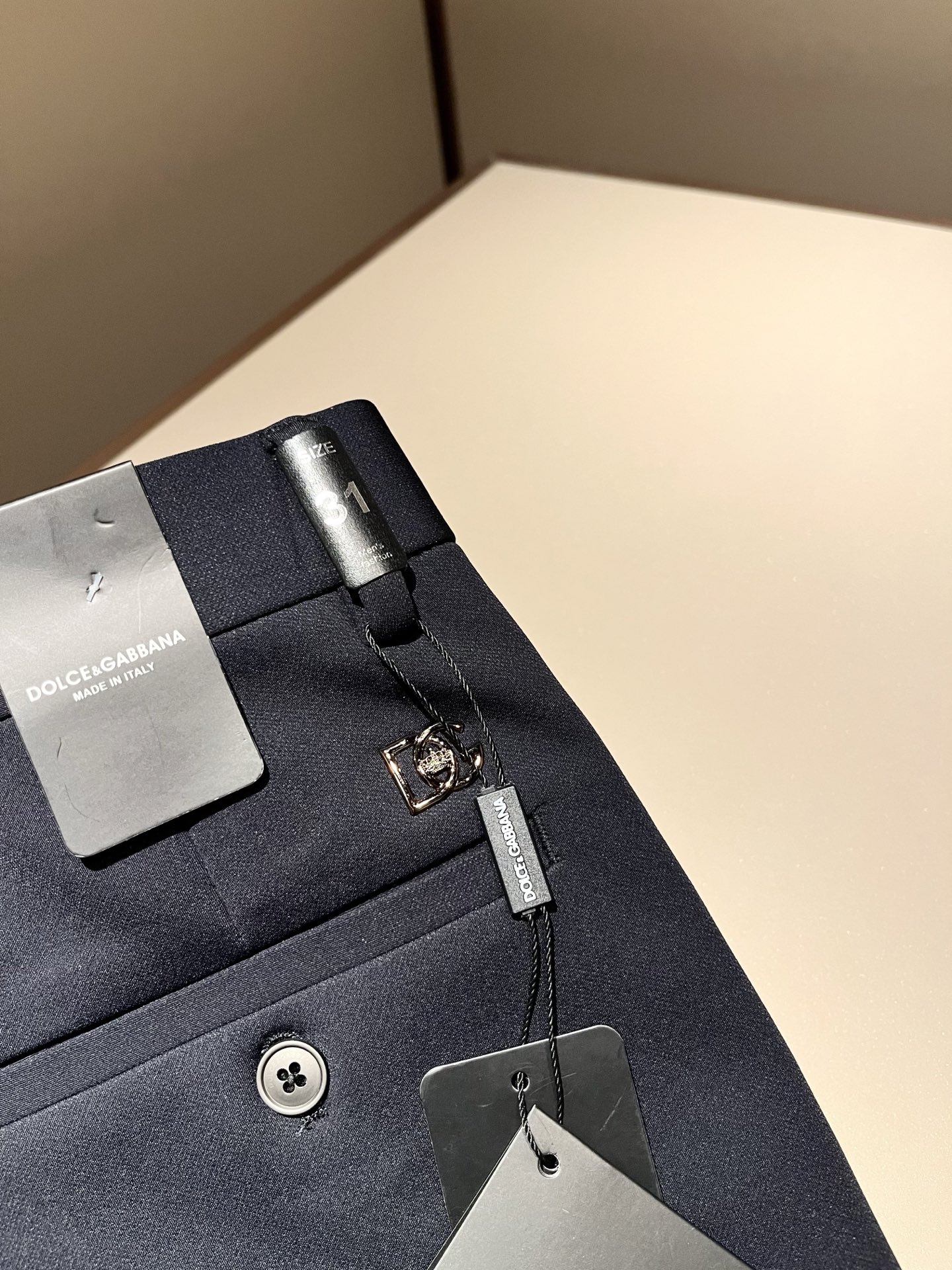 Dolce&Gabba*a 杜嘉*纳 2025秋冬新款弹力棉质混纺氨纶百搭西裤，男士经典商务休闲基础长裤