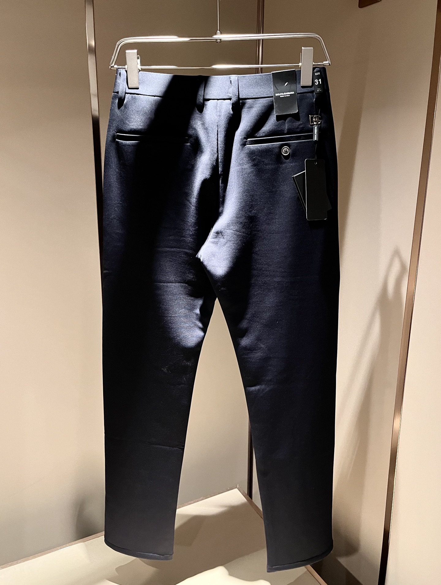 Dolce&Gabba*a 杜嘉*纳 2025秋冬新款弹力棉质混纺氨纶百搭西裤，男士经典商务休闲基础长裤