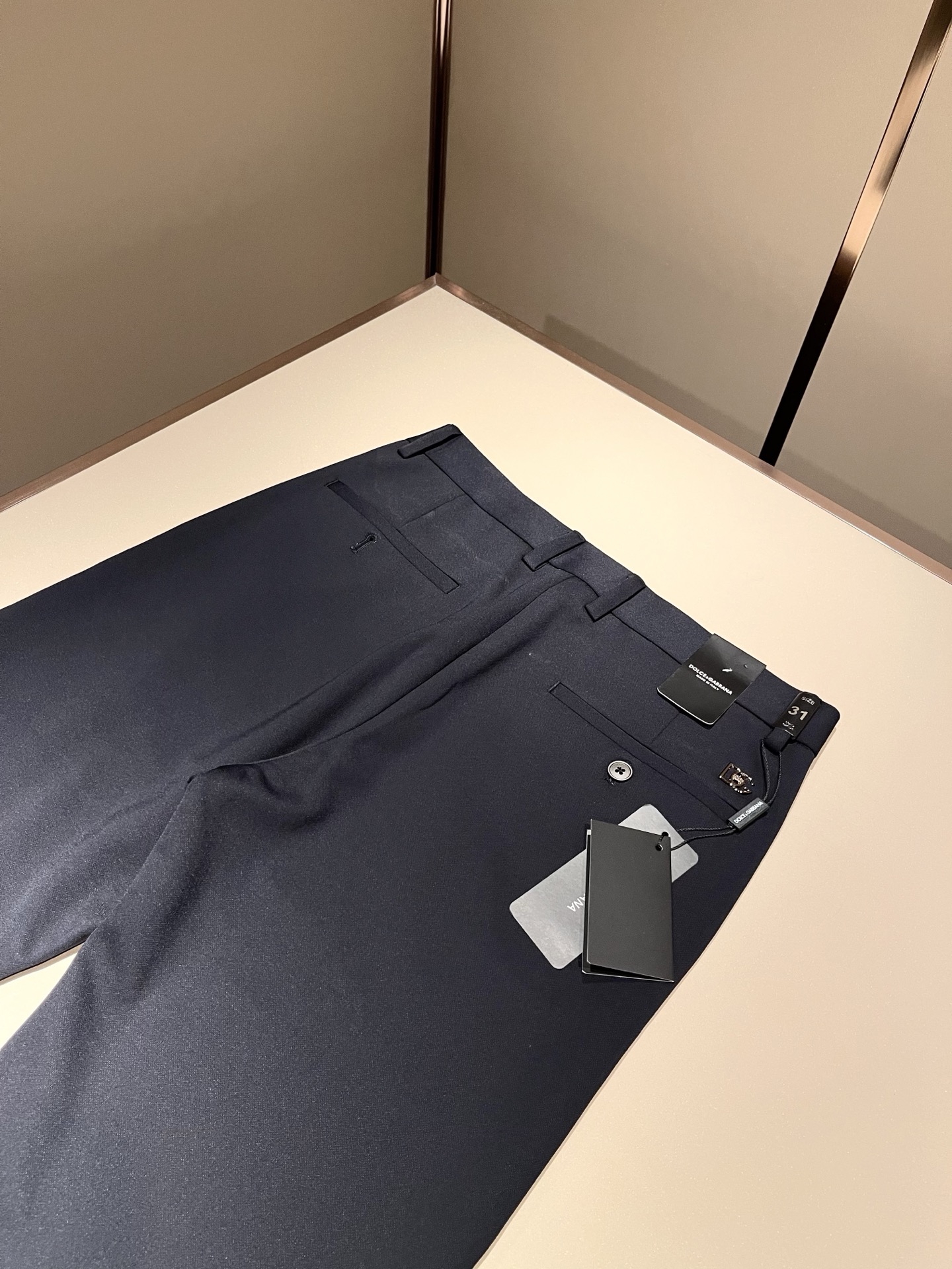 Dolce&Gabba*a 杜嘉*纳 2025秋冬新款弹力棉质混纺氨纶百搭西裤，男士经典商务休闲基础长裤