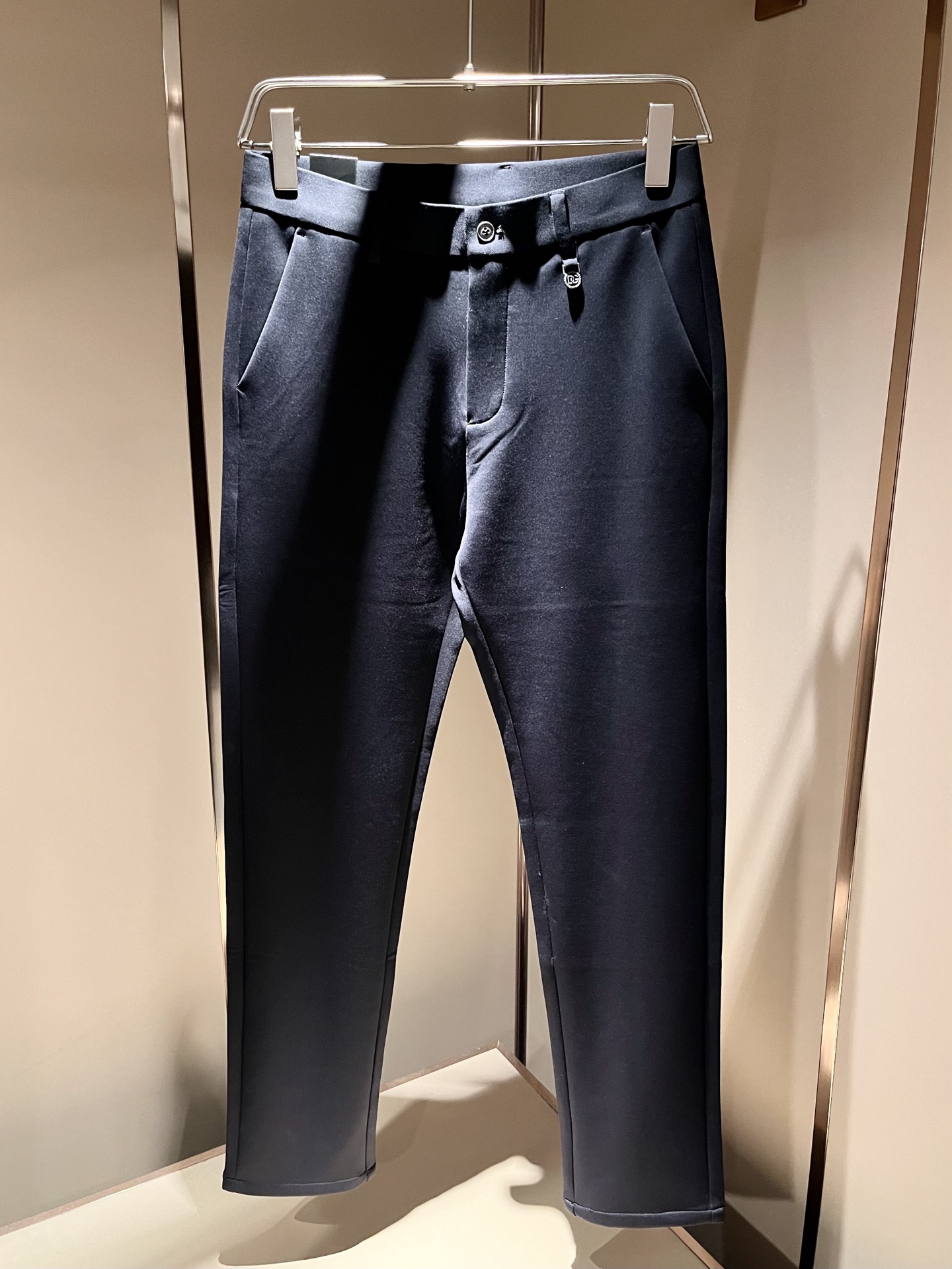 Dolce&Gabba*a 杜嘉*纳 2025秋冬新款弹力棉质混纺氨纶百搭西裤，男士经典商务休闲基础长裤