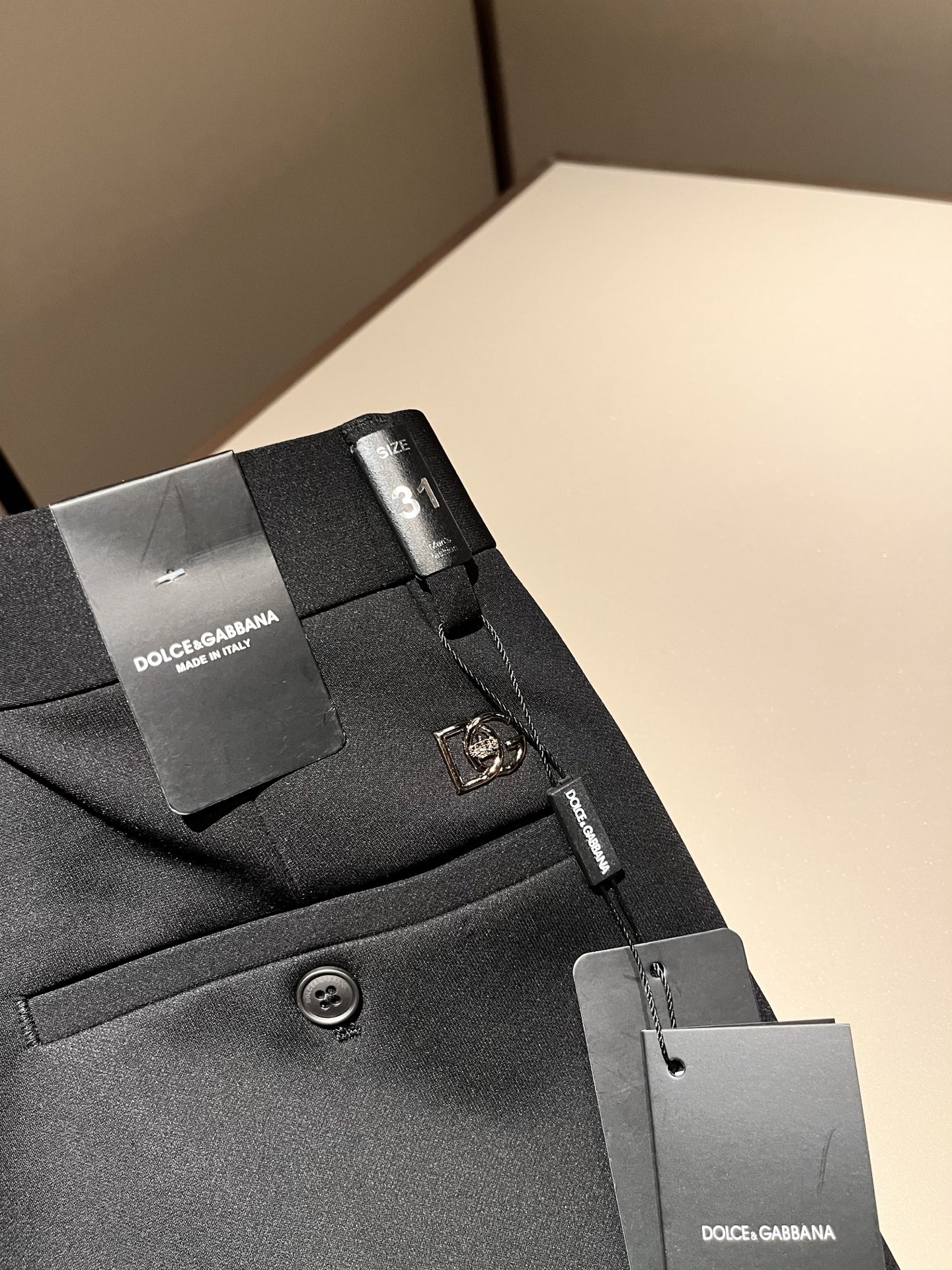 Dolce&Gabba*a 杜嘉*纳 2025秋冬新款弹力棉质混纺氨纶百搭西裤，男士经典商务休闲基础长裤