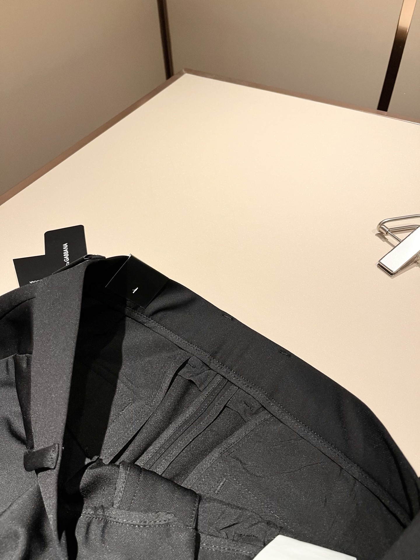 Dolce&Gabba*a 杜嘉*纳 2025秋冬新款弹力棉质混纺氨纶百搭西裤，男士经典商务休闲基础长裤