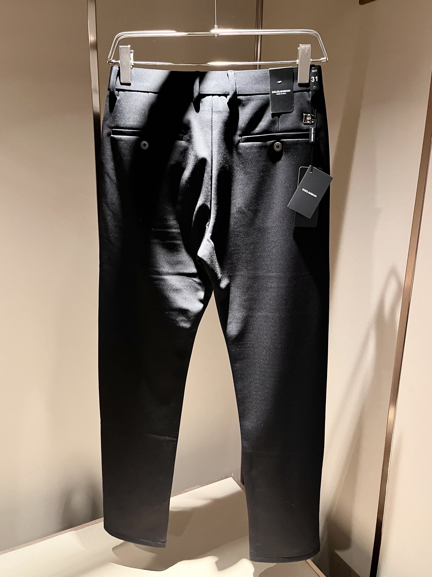 Dolce&Gabba*a 杜嘉*纳 2025秋冬新款弹力棉质混纺氨纶百搭西裤，男士经典商务休闲基础长裤