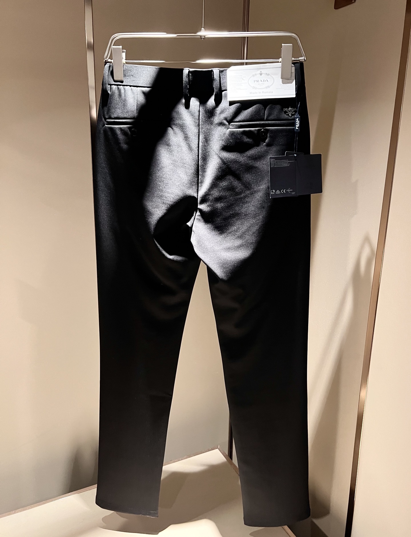 PRA*DA 普*达 2025秋冬新款弹力棉质混纺氨纶百搭西裤，男士经典商务休闲基础长裤西裤！贸易公司渠