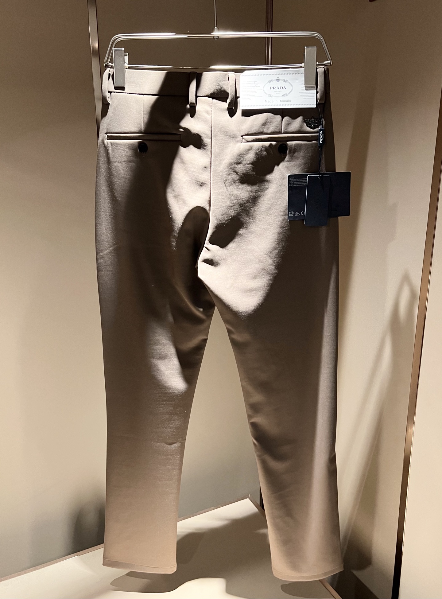 PRA*DA 普*达 2025秋冬新款弹力棉质混纺氨纶百搭西裤，男士经典商务休闲基础长裤西裤！贸易公司渠