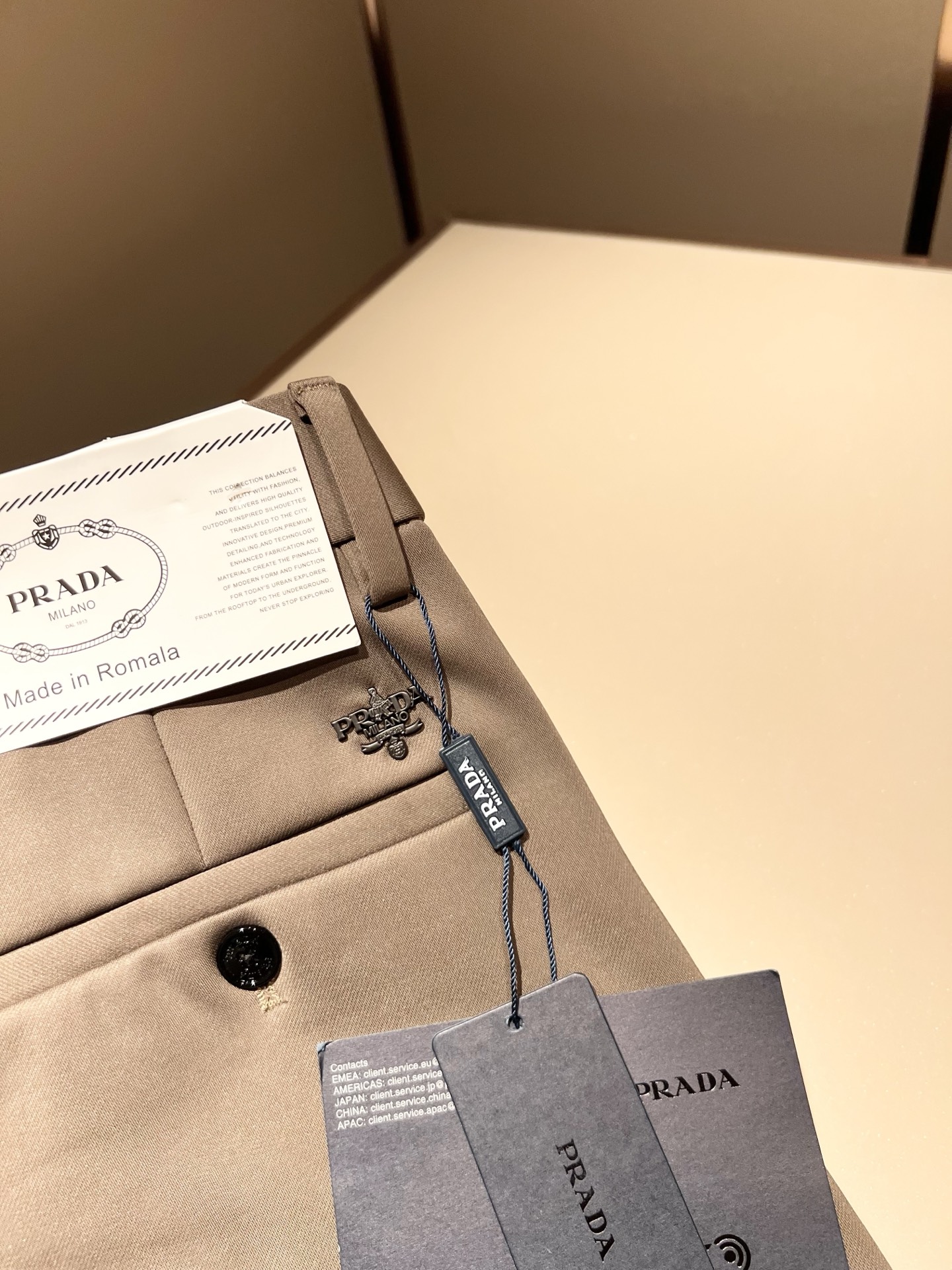 PRA*DA 普*达 2025秋冬新款弹力棉质混纺氨纶百搭西裤，男士经典商务休闲基础长裤西裤！贸易公司渠