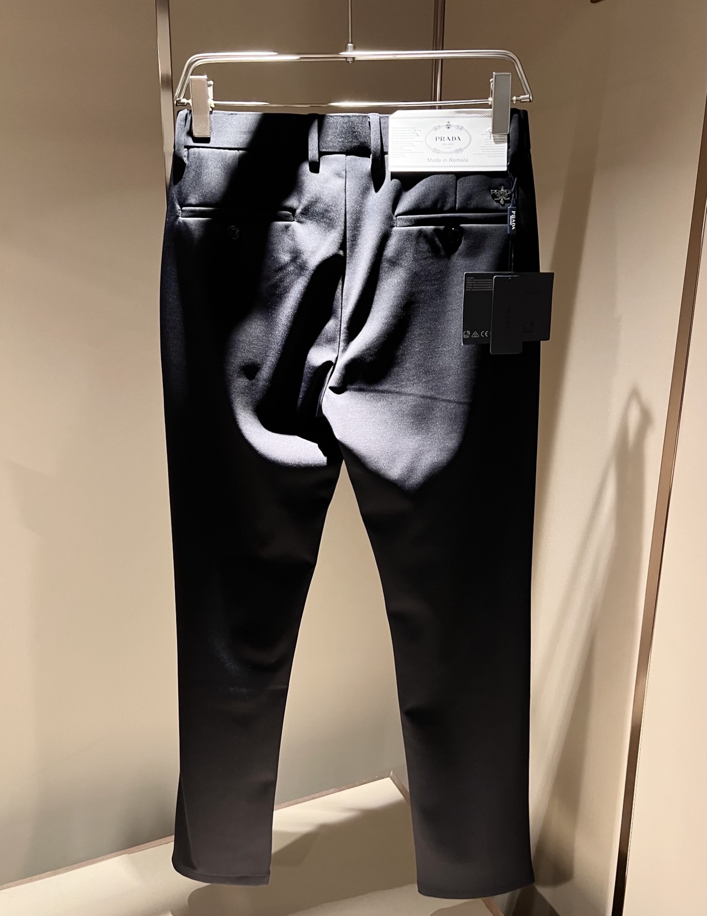 PRA*DA 普*达 2025秋冬新款弹力棉质混纺氨纶百搭西裤，男士经典商务休闲基础长裤西裤！贸易公司渠