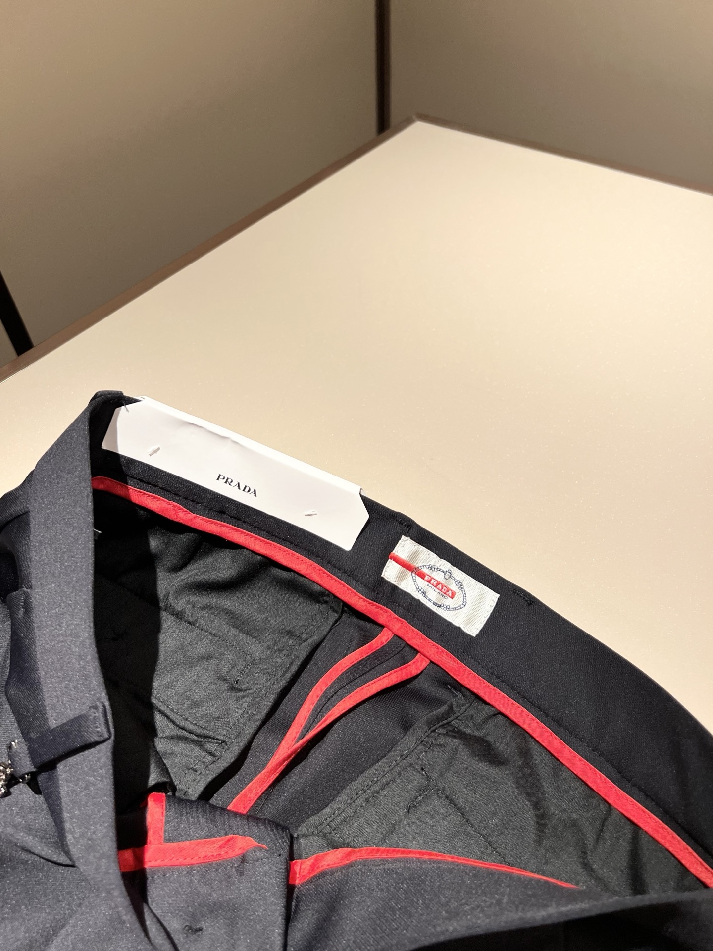 PRA*DA 普*达 2025秋冬新款弹力棉质混纺氨纶百搭西裤，男士经典商务休闲基础长裤西裤！贸易公司渠