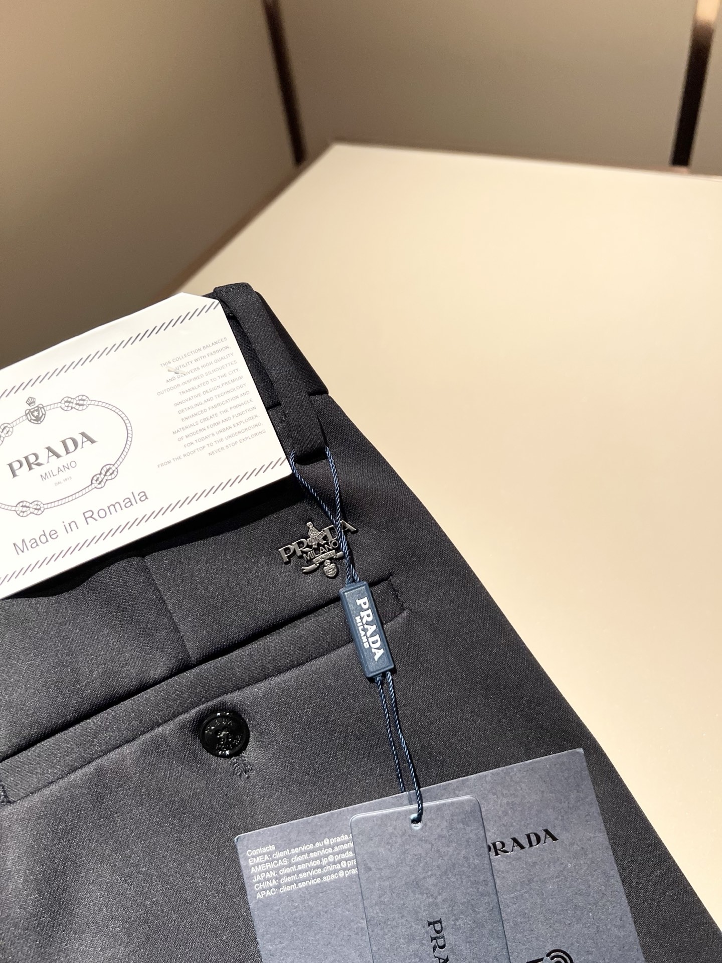 PRA*DA 普*达 2025秋冬新款弹力棉质混纺氨纶百搭西裤，男士经典商务休闲基础长裤西裤！贸易公司渠