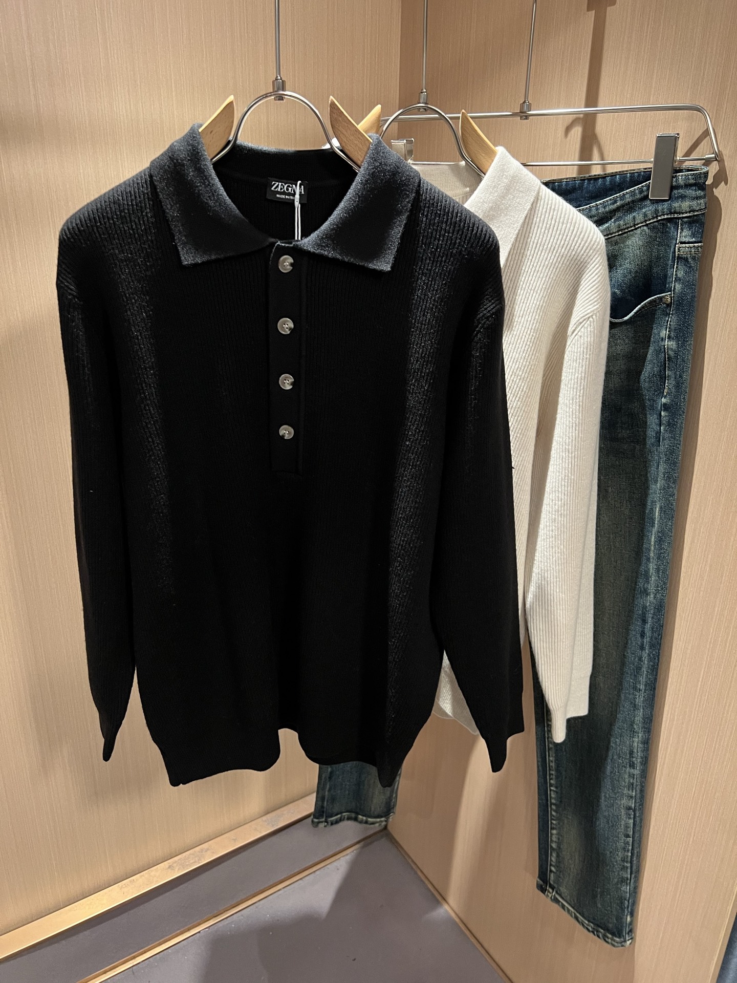 Ermenegildo Zeg*a杰*亚 2025秋冬新品男士休闲针织羊毛衫，外贸公司订单！是杰尼亚经典