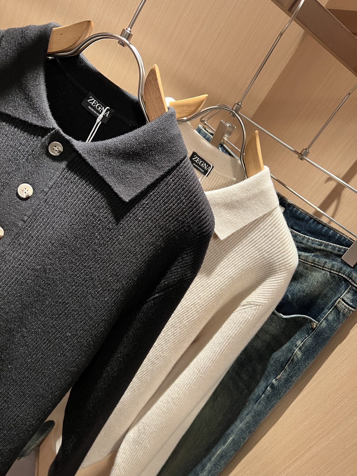 Ermenegildo Zeg*a杰*亚 2025秋冬新品男士休闲针织羊毛衫，外贸公司订单！是杰尼亚经典