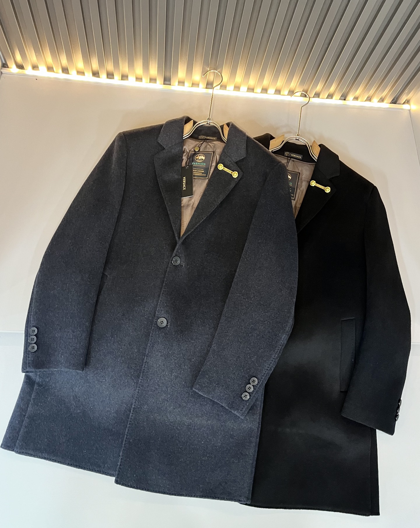 VERS*CE/范*哲  2025秋冬新品原单假两件羊毛呢大衣夹克外套，VERS*CE/范*哲  贸易公